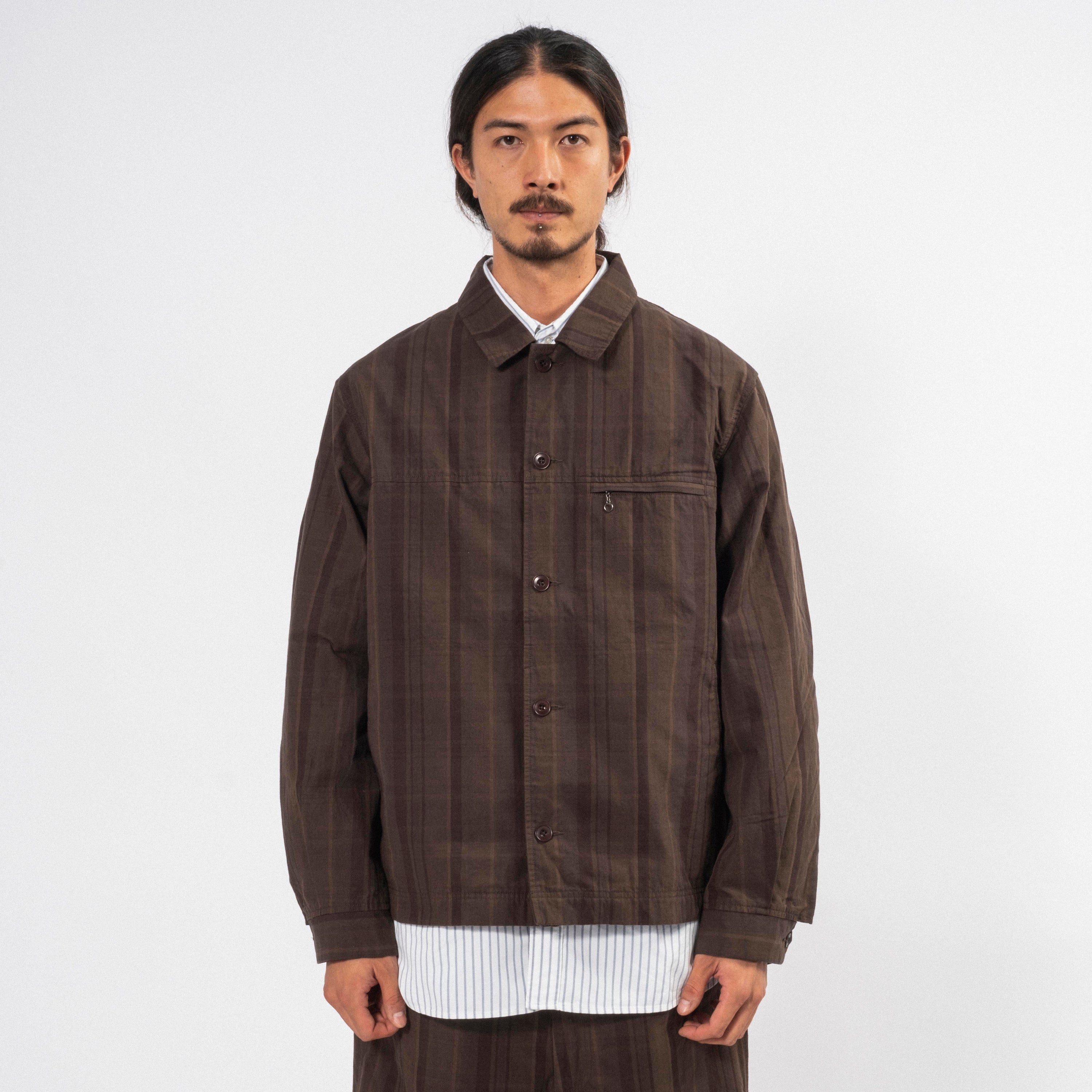 [NANAMICA] PLAID DOCK JACKET _ BROWN