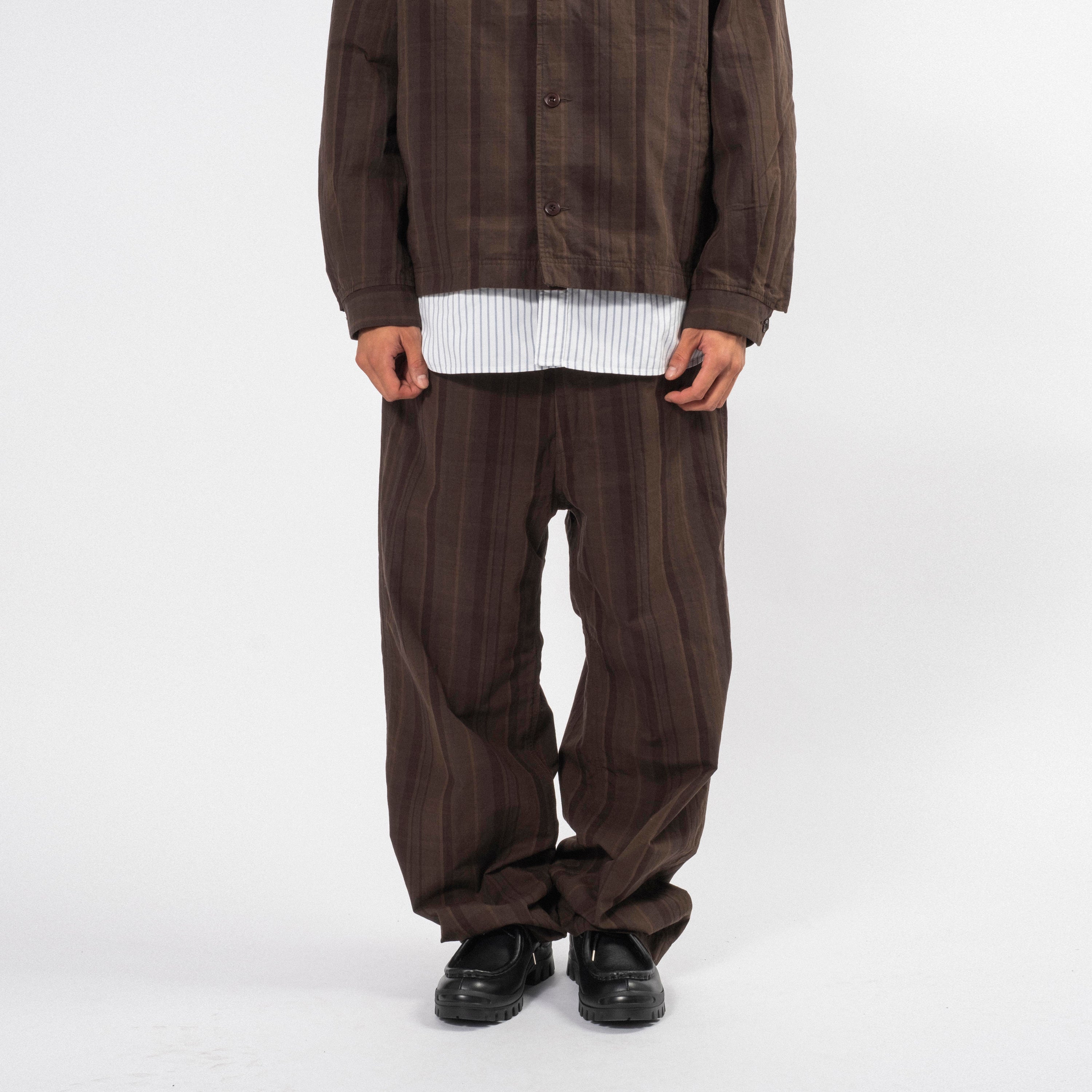 [NANAMICA] PLAID DOCK PANTS _ BROWN