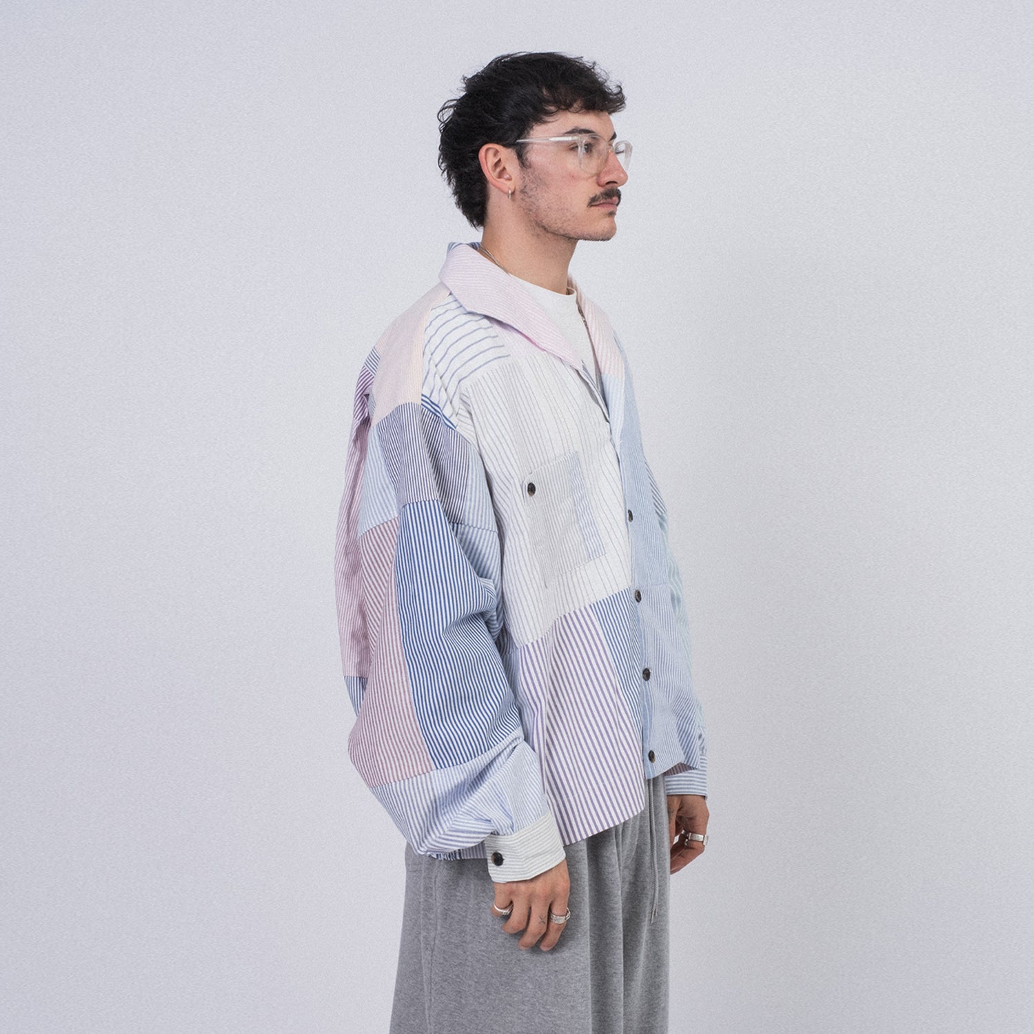 [SILLAGE] RIB BLOUSON OXFORD STRIPE _ FIVE