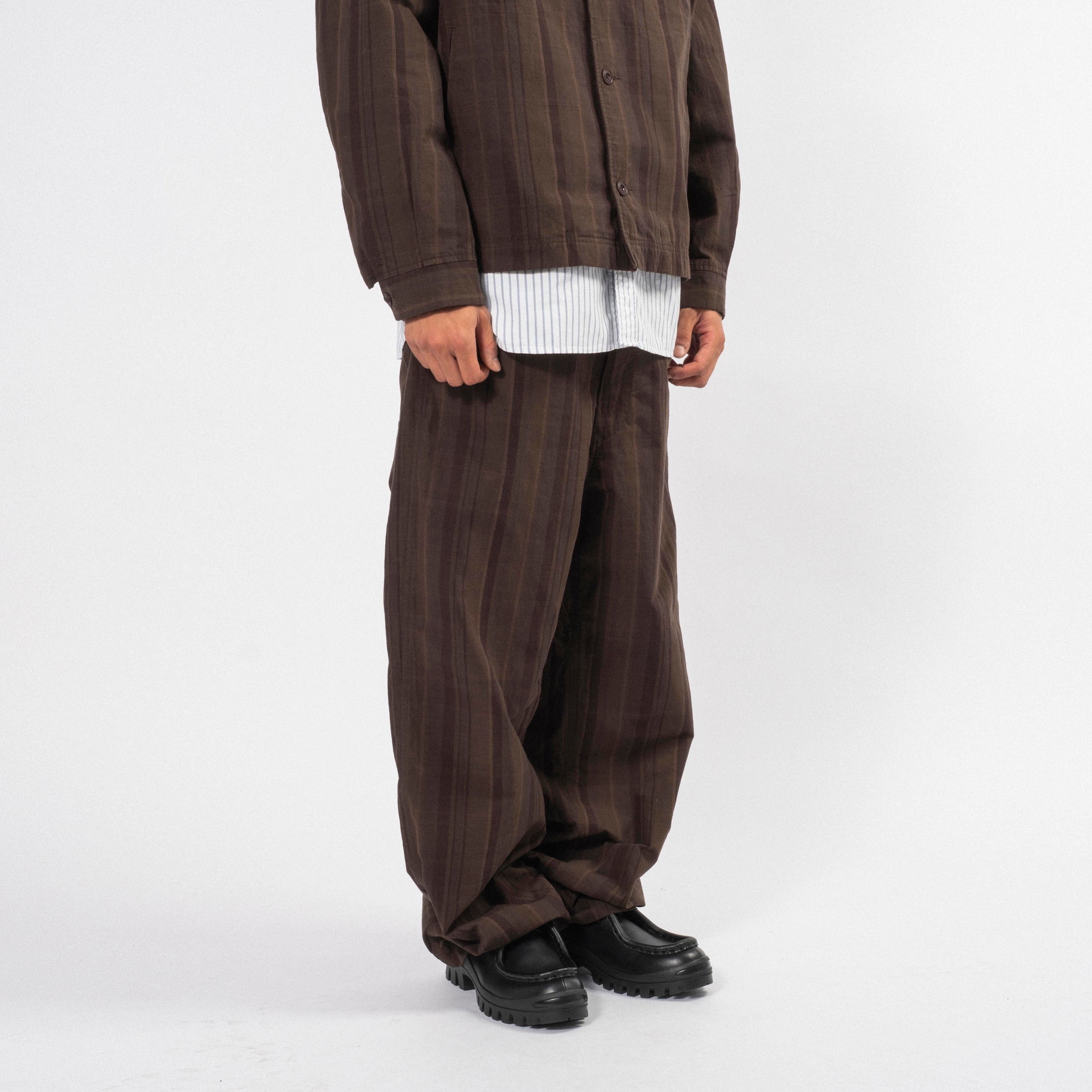 [NANAMICA] PLAID DOCK PANTS _ BROWN