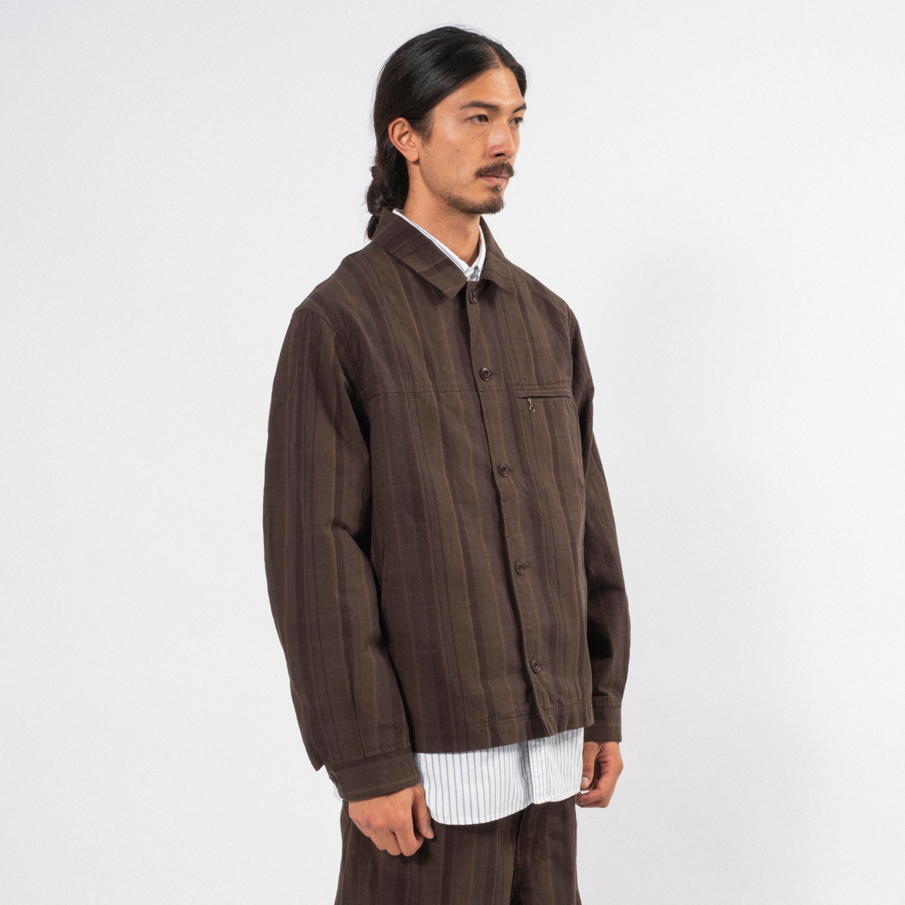 [NANAMICA] PLAID DOCK JACKET _ BROWN