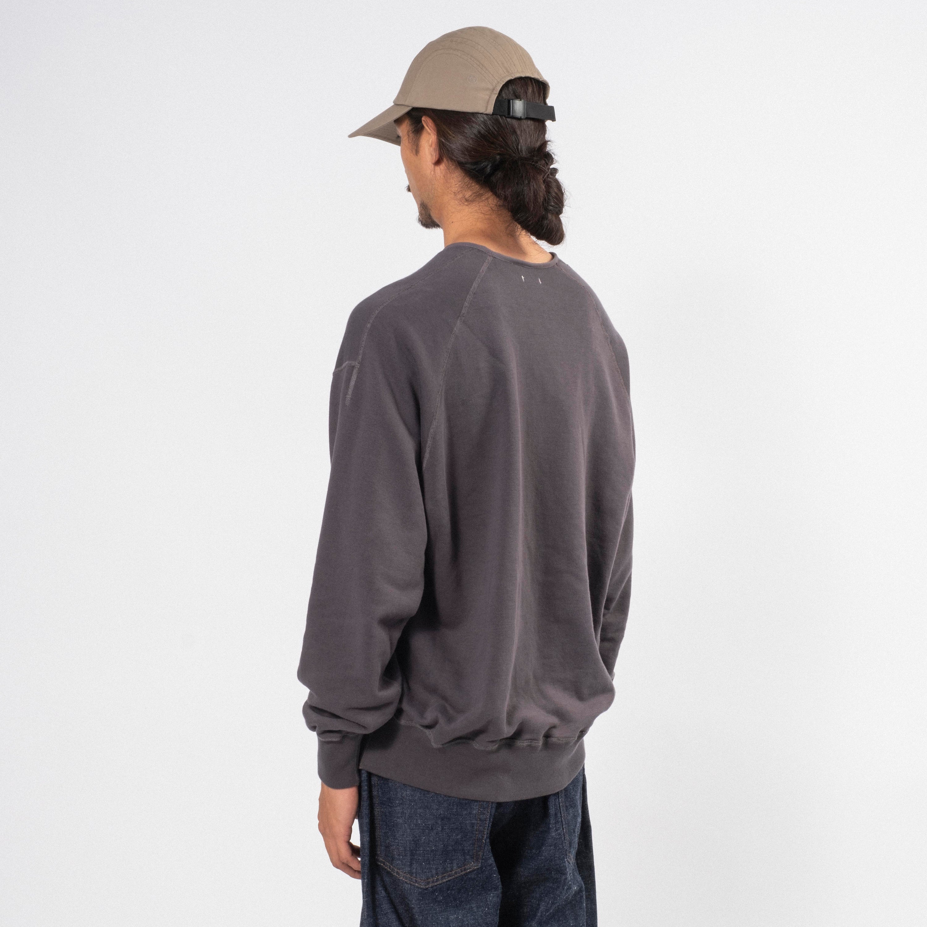 NANAMICA] REVERSIBLE HALF ZIP SWEAT _ CHARCOAL GREY