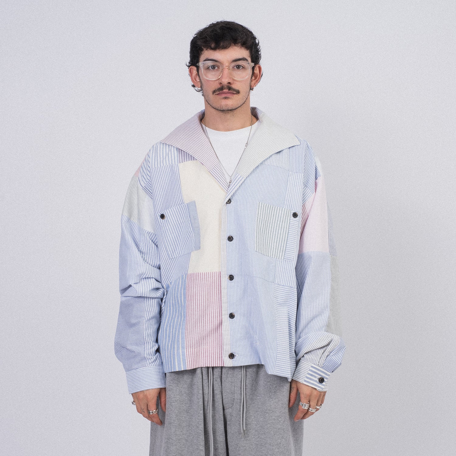 [SILLAGE] RIB BLOUSON OXFORD STRIPE _ ONE