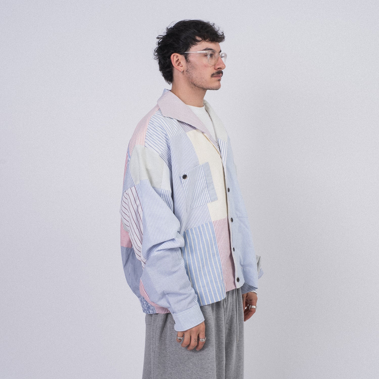 [SILLAGE] RIB BLOUSON OXFORD STRIPE _ ONE