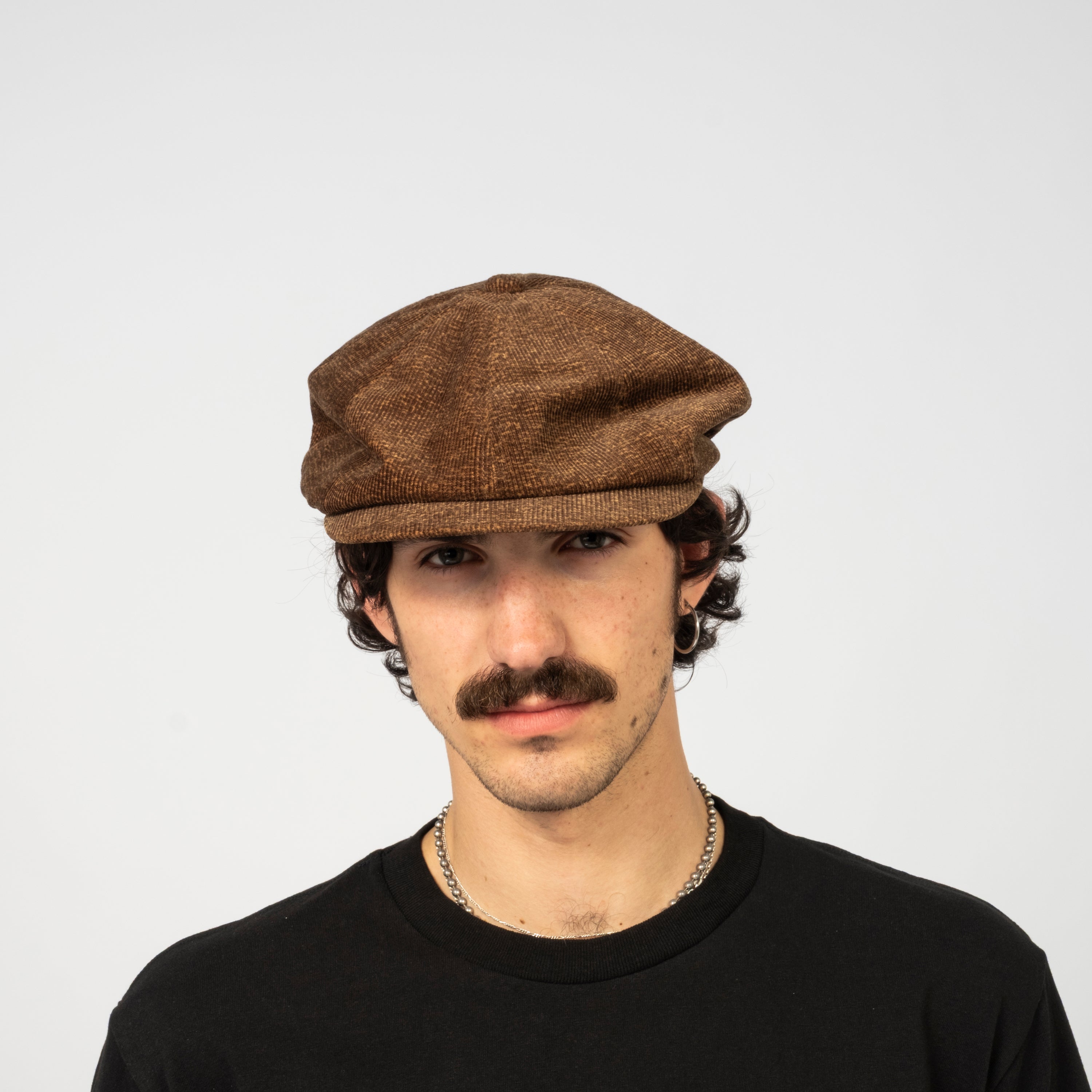 [T.T] LOT.006 NEWSBOY CAP _ MELANGE BROWN