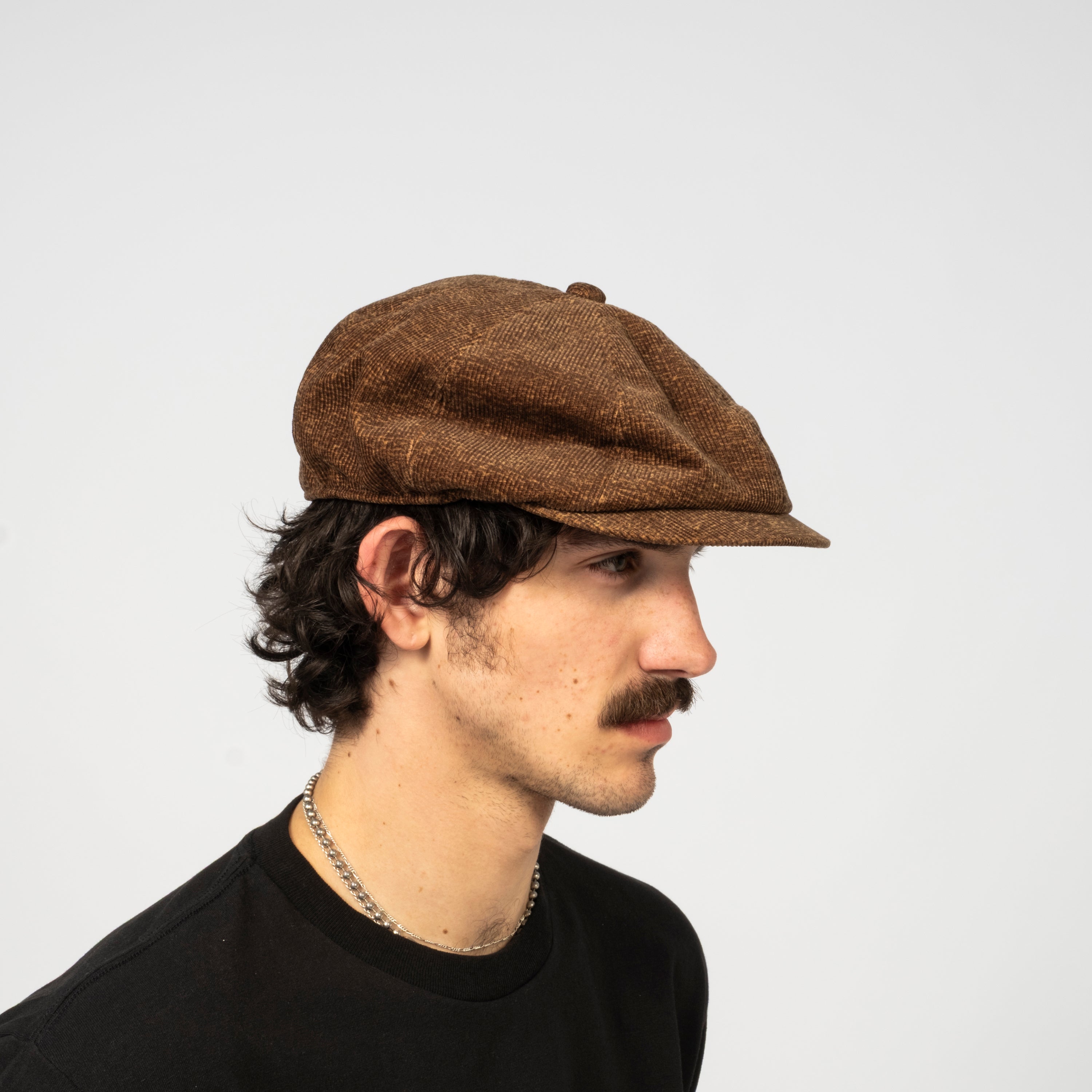 [T.T] LOT.006 NEWSBOY CAP _ MELANGE BROWN