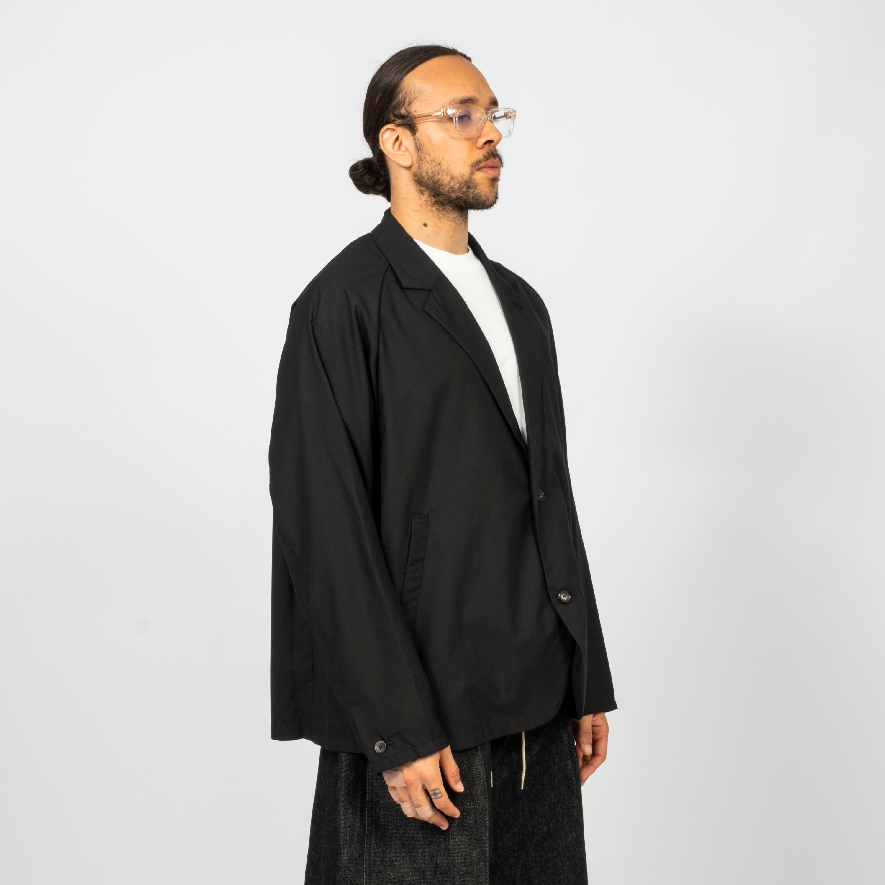 [SILLAGE] VESTE TWO BUTTON _ BLACK