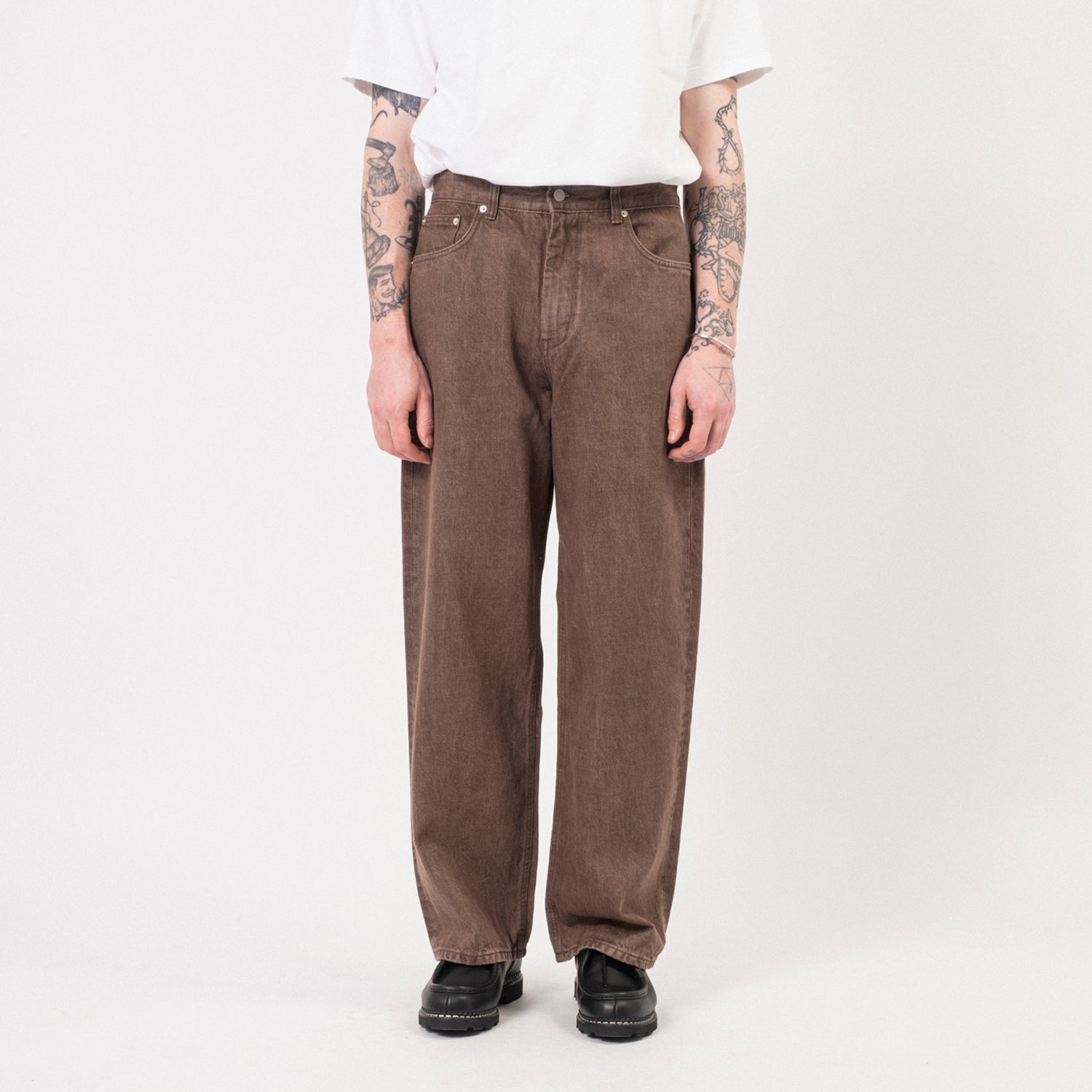 [YOUTH] WIDE DENIM PANTS _ BROWN