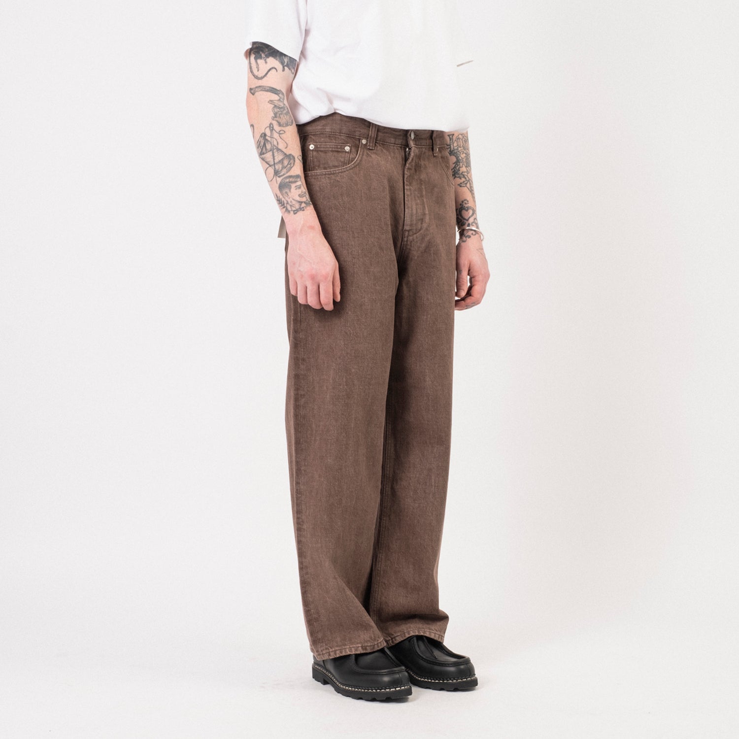 [YOUTH] WIDE DENIM PANTS _ BROWN