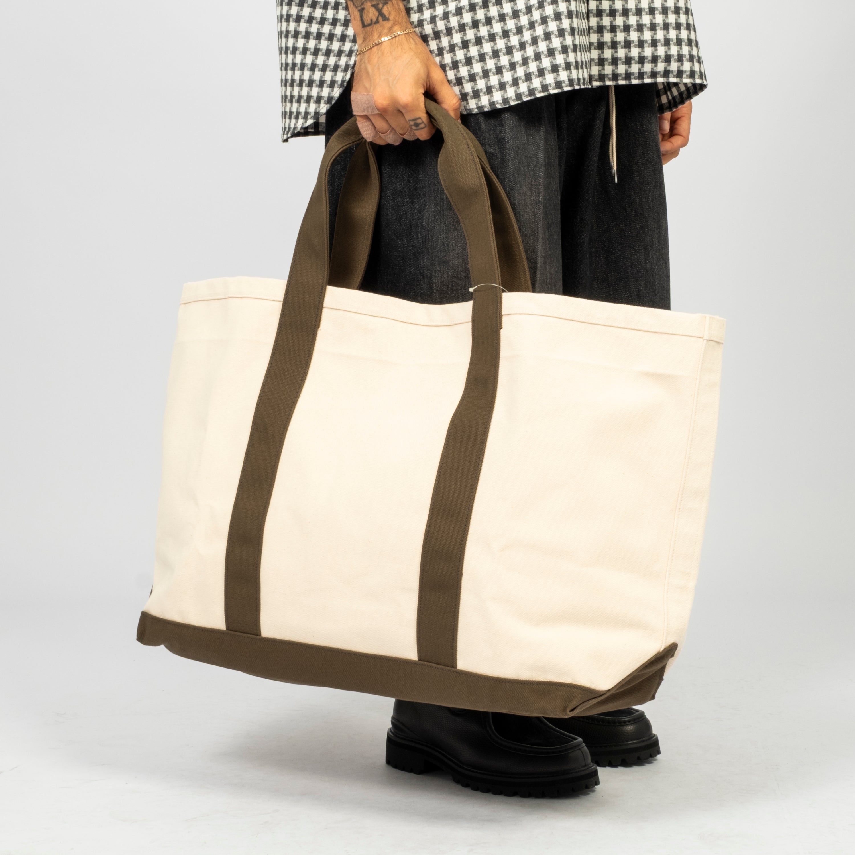 [SILLAGE] HUGE TOTE BAG _ KHAKI MIX