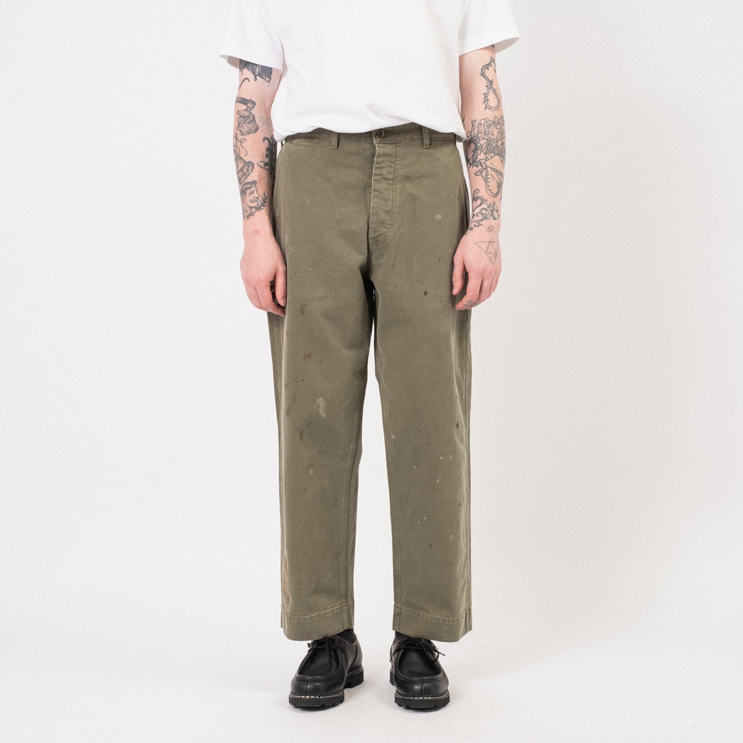 [HERILL] USMC HBT PANTS _ OLIVE DRAB