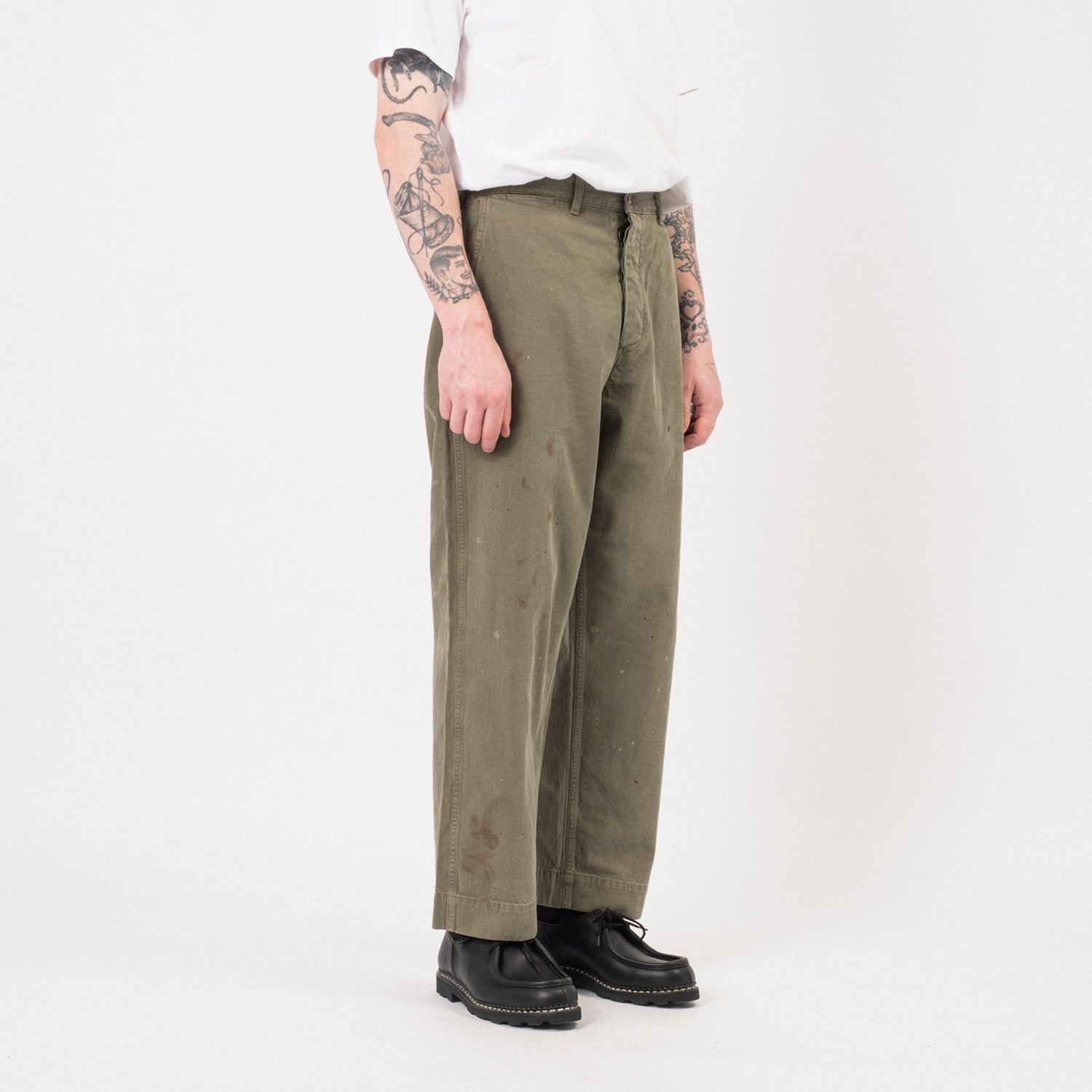 [HERILL] USMC HBT PANTS _ OLIVE DRAB