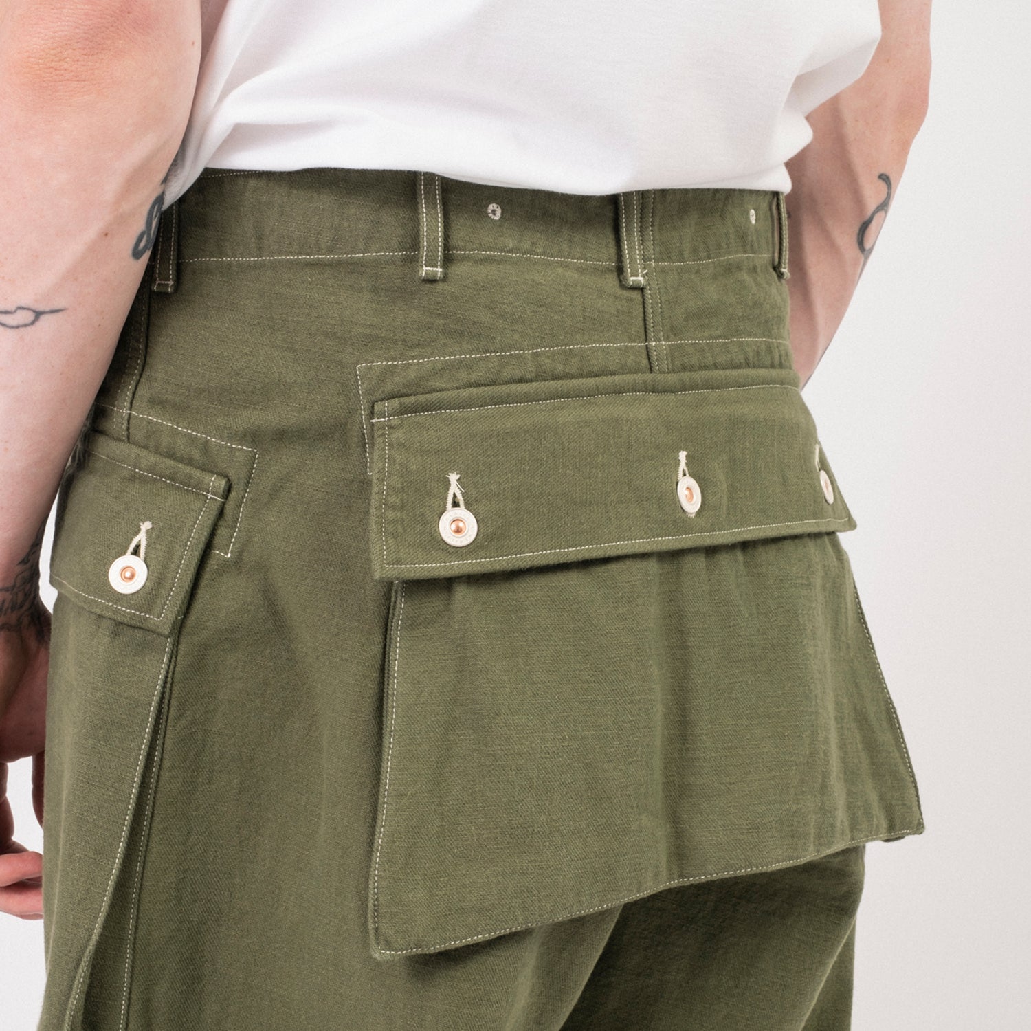 HERILL] HL DENIM M44 TROUSERS _ OLIVE DRAB