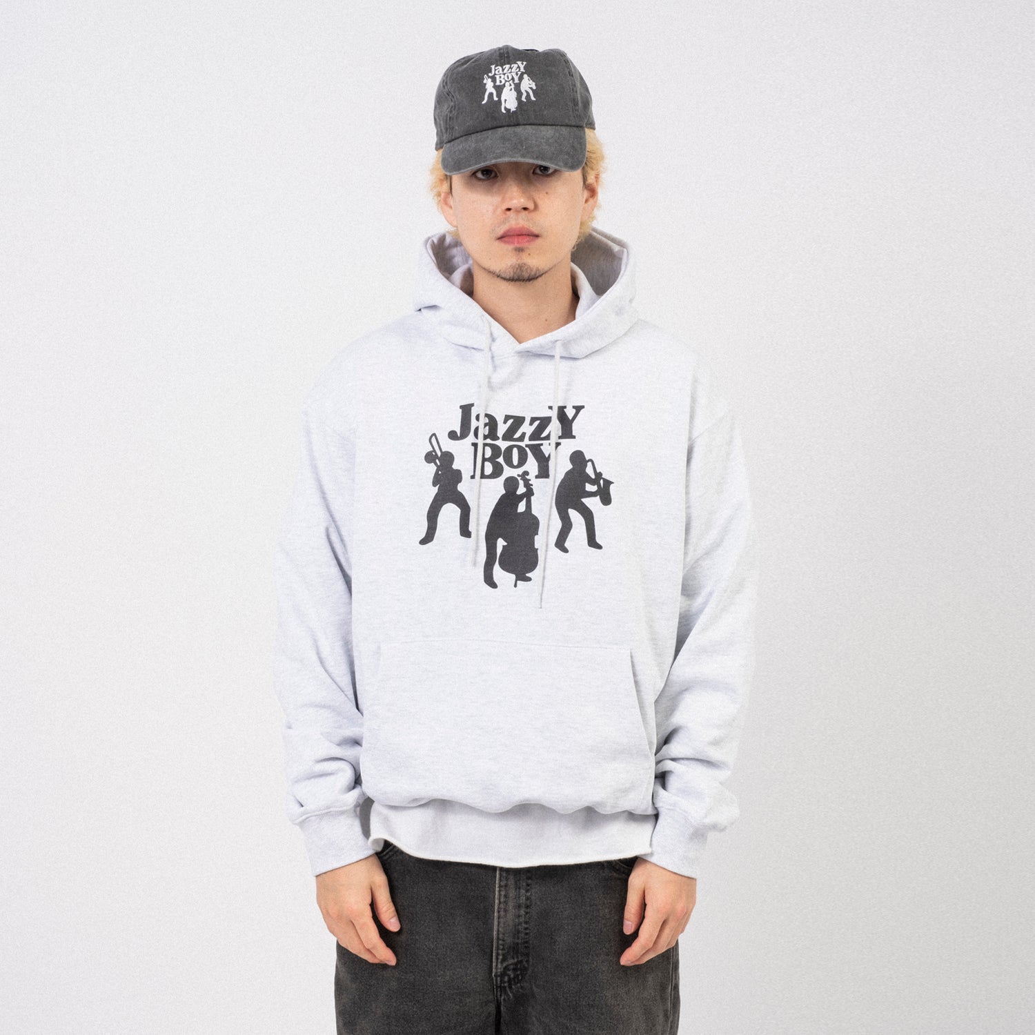 [SOUNDSGOOD] JAZZY BOY HOODIE _ ASH GREY