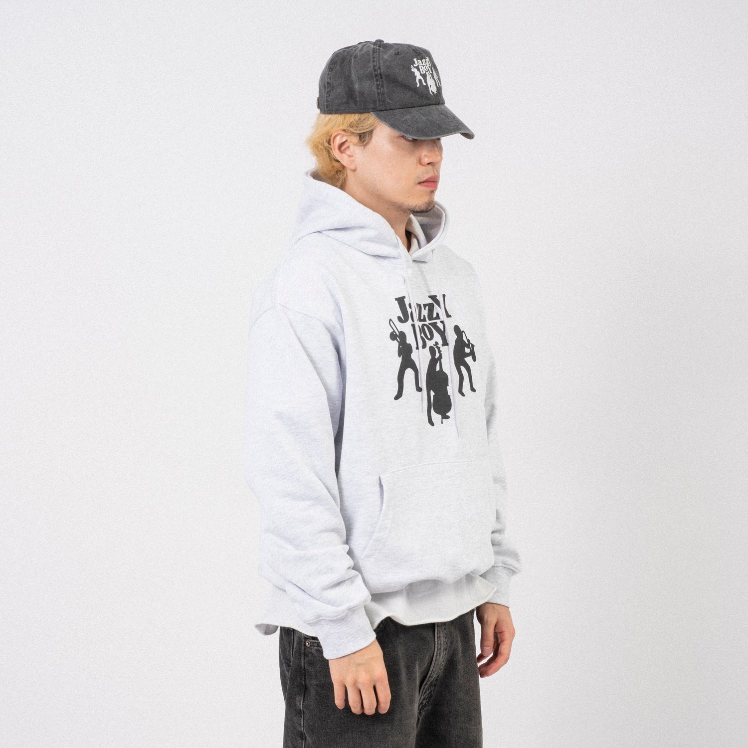 [SOUNDSGOOD] JAZZY BOY HOODIE _ ASH GREY