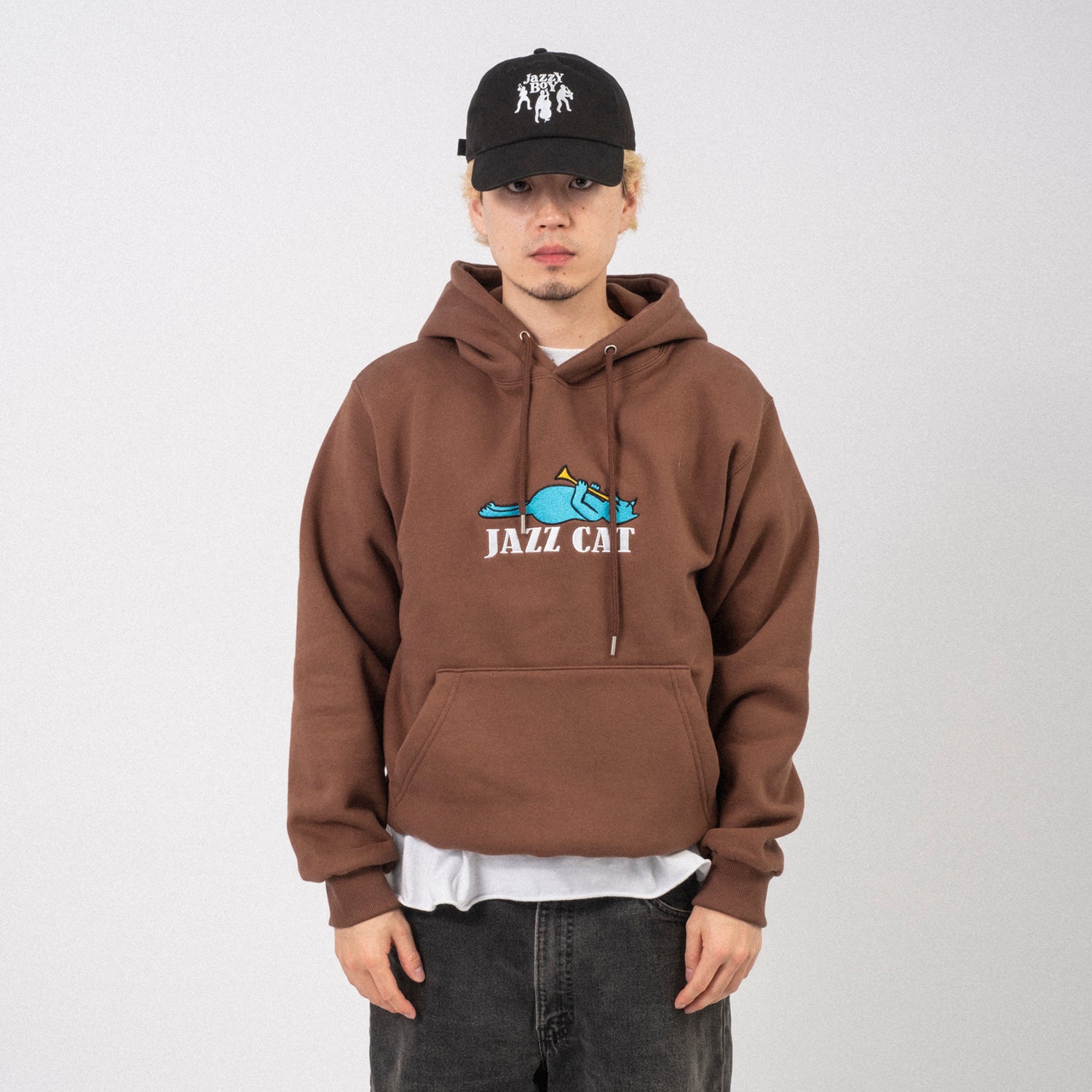 [SOUNDSGOOD] JAZZ CAT HOODIE _ BROWN