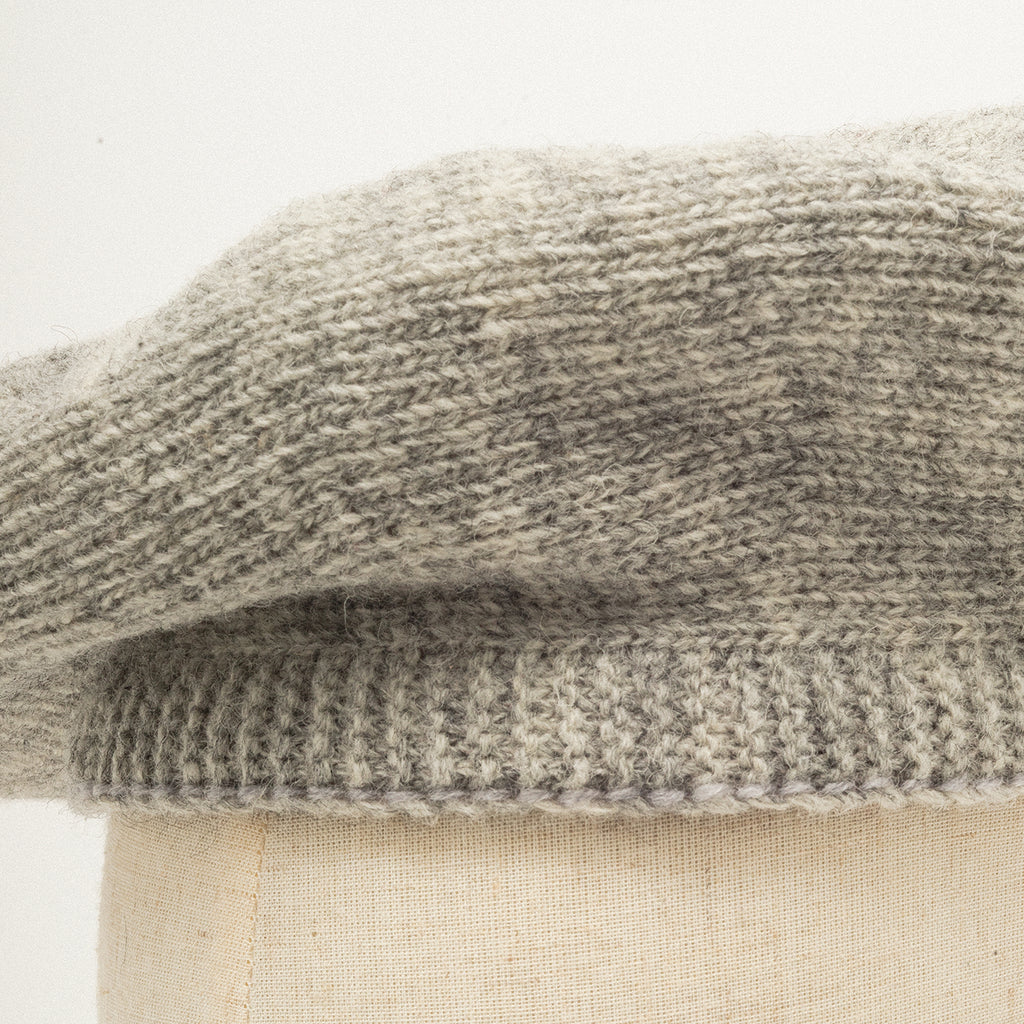 [KIJIMA TAKAYUKI] SHETLAND WOOL KNIT BERET _ GREY