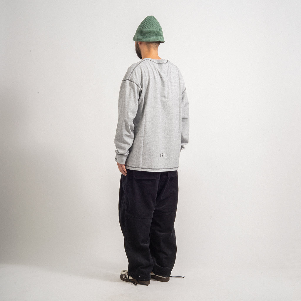[MERELY MADE] CASUAL LONG SLEEVE T-SHIRTS _ MELANGE GREY