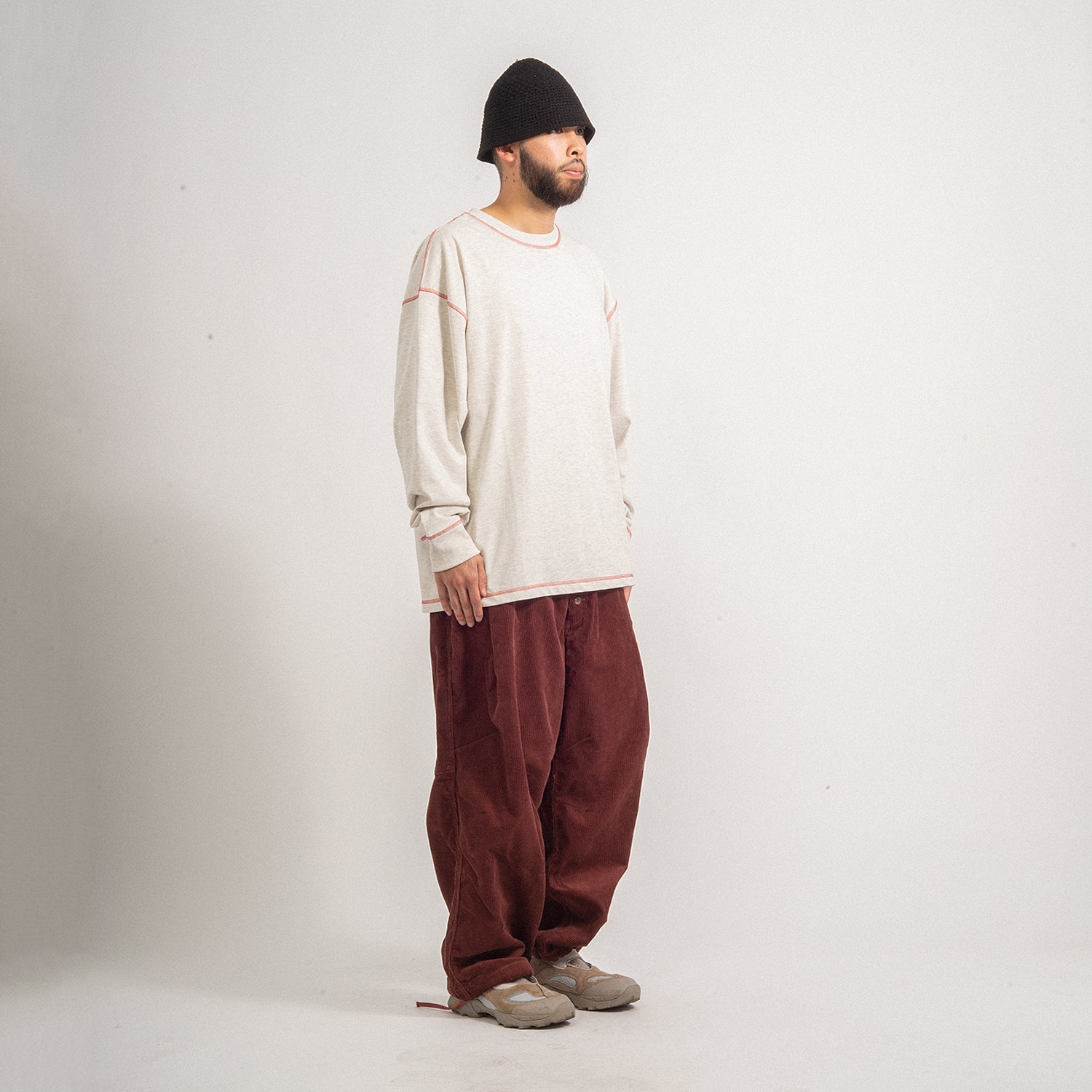 [MERELY MADE] CORDUROY RELAX WIDE PANTS _ SPICE BROWN