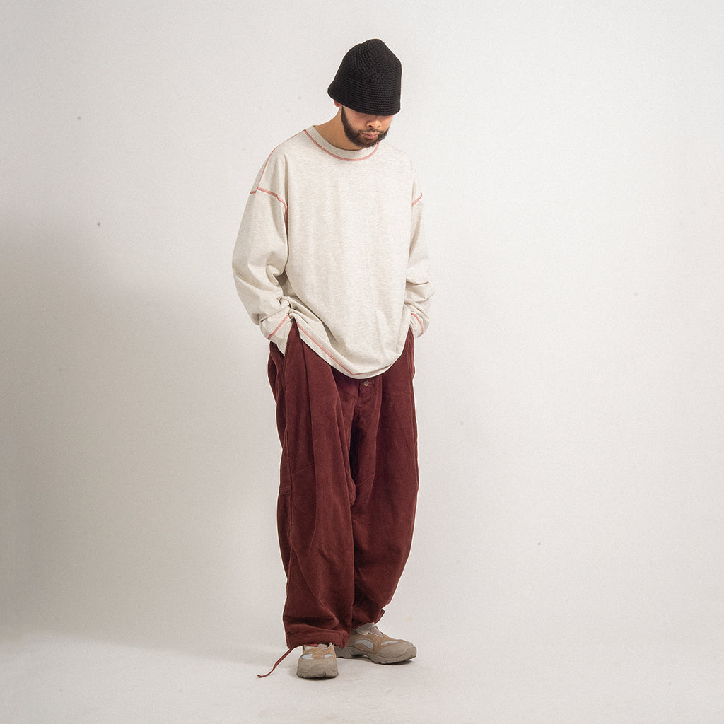 [MERELY MADE] CORDUROY RELAX WIDE PANTS _ SPICE BROWN