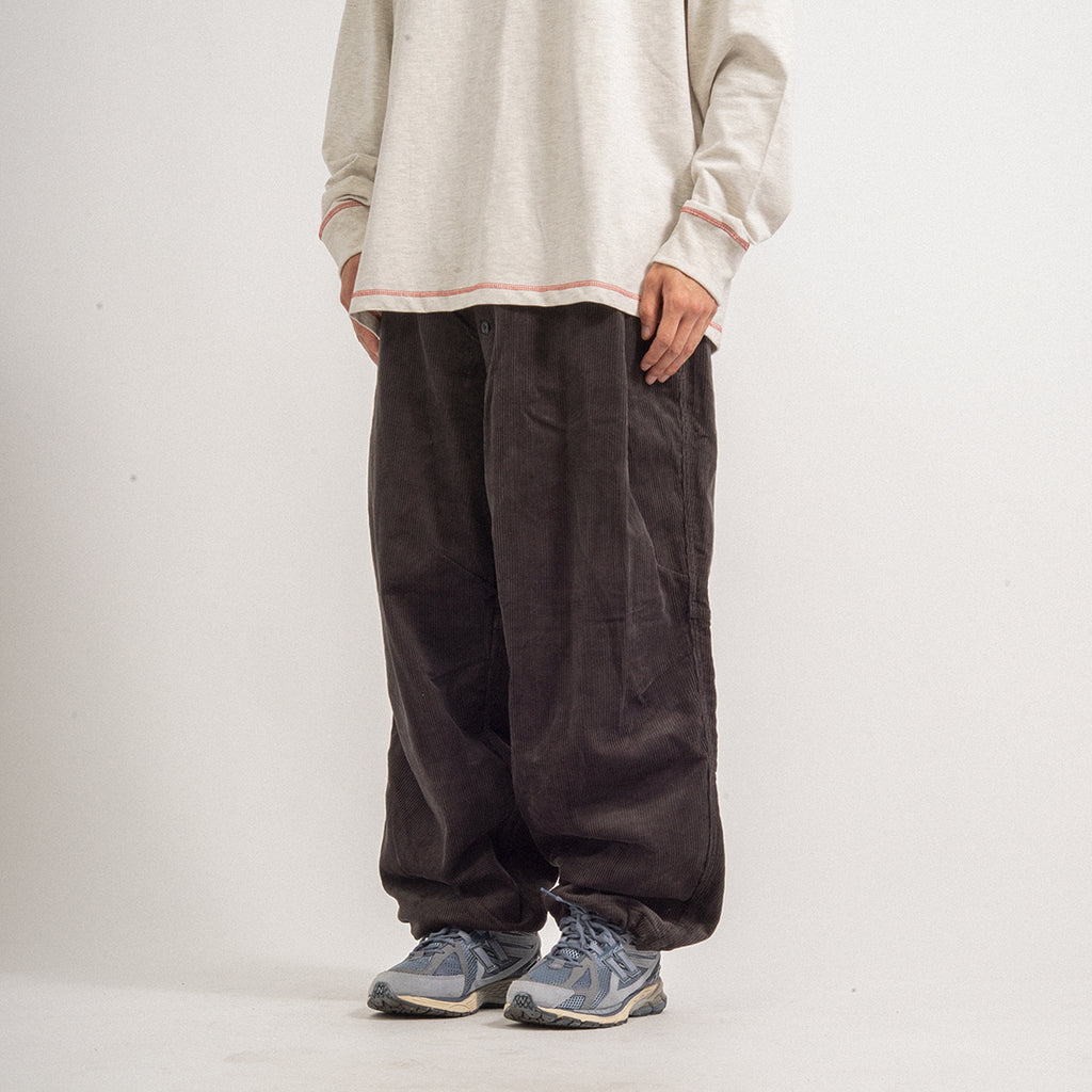 [MERELY MADE] CORDUROY RELAX WIDE PANTS _ IRON GREY