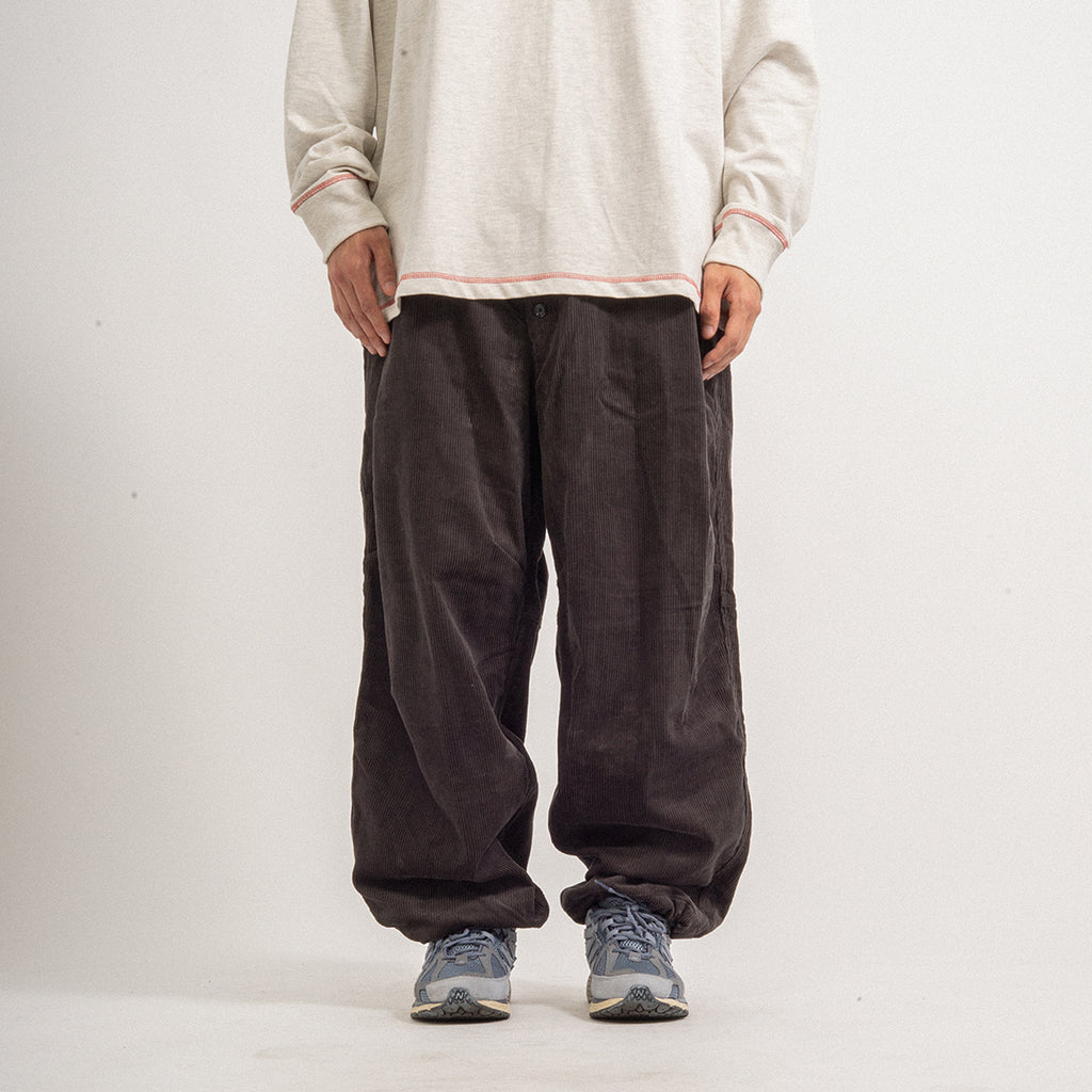 [MERELY MADE] CORDUROY RELAX WIDE PANTS _ IRON GREY