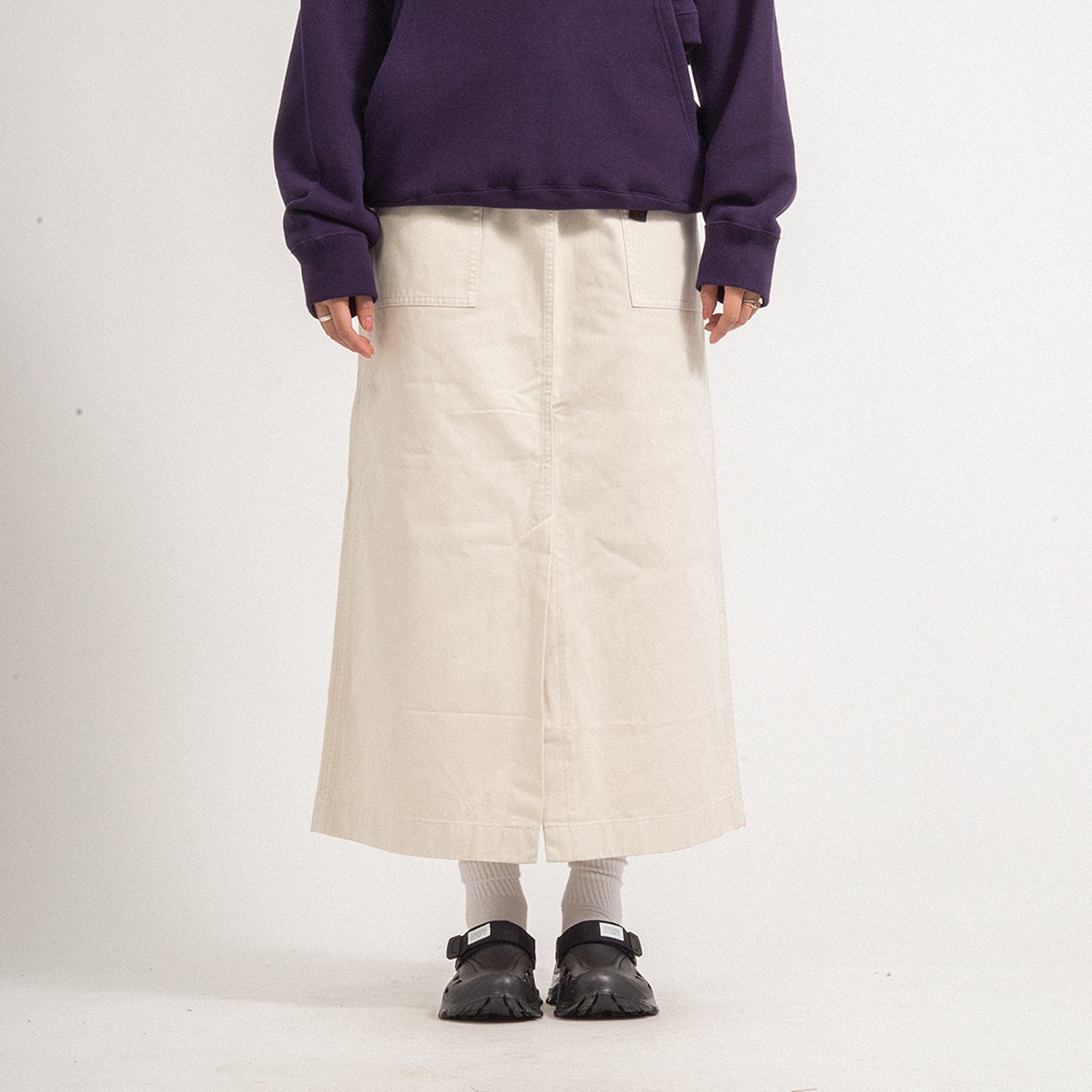 [GRAMICCI] LONG BAKER SKIRT _ GREIGE