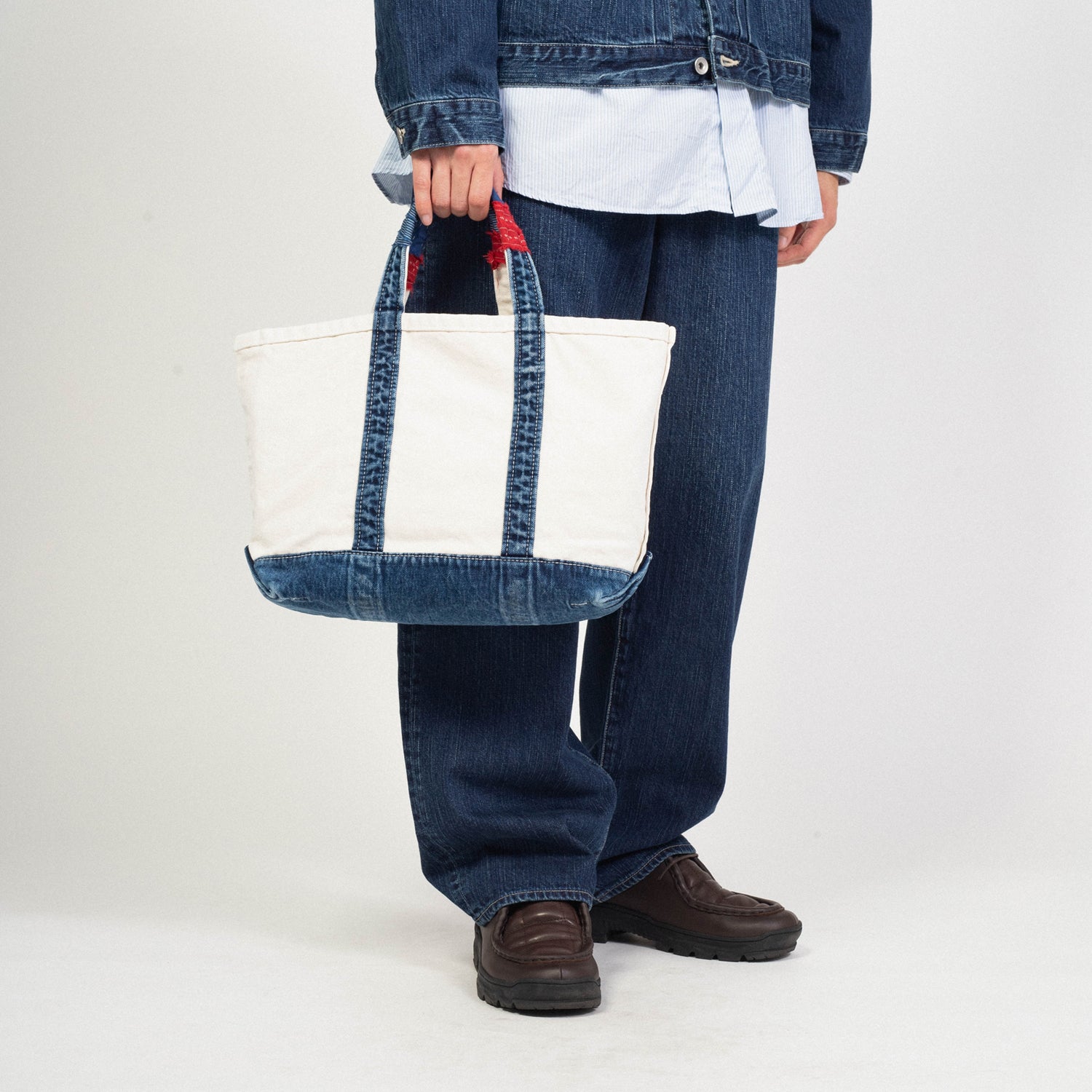 [PORTER CLASSIC] VINTAGE TRAVELER TOTE BAG CANVAS _ OFF WHITE