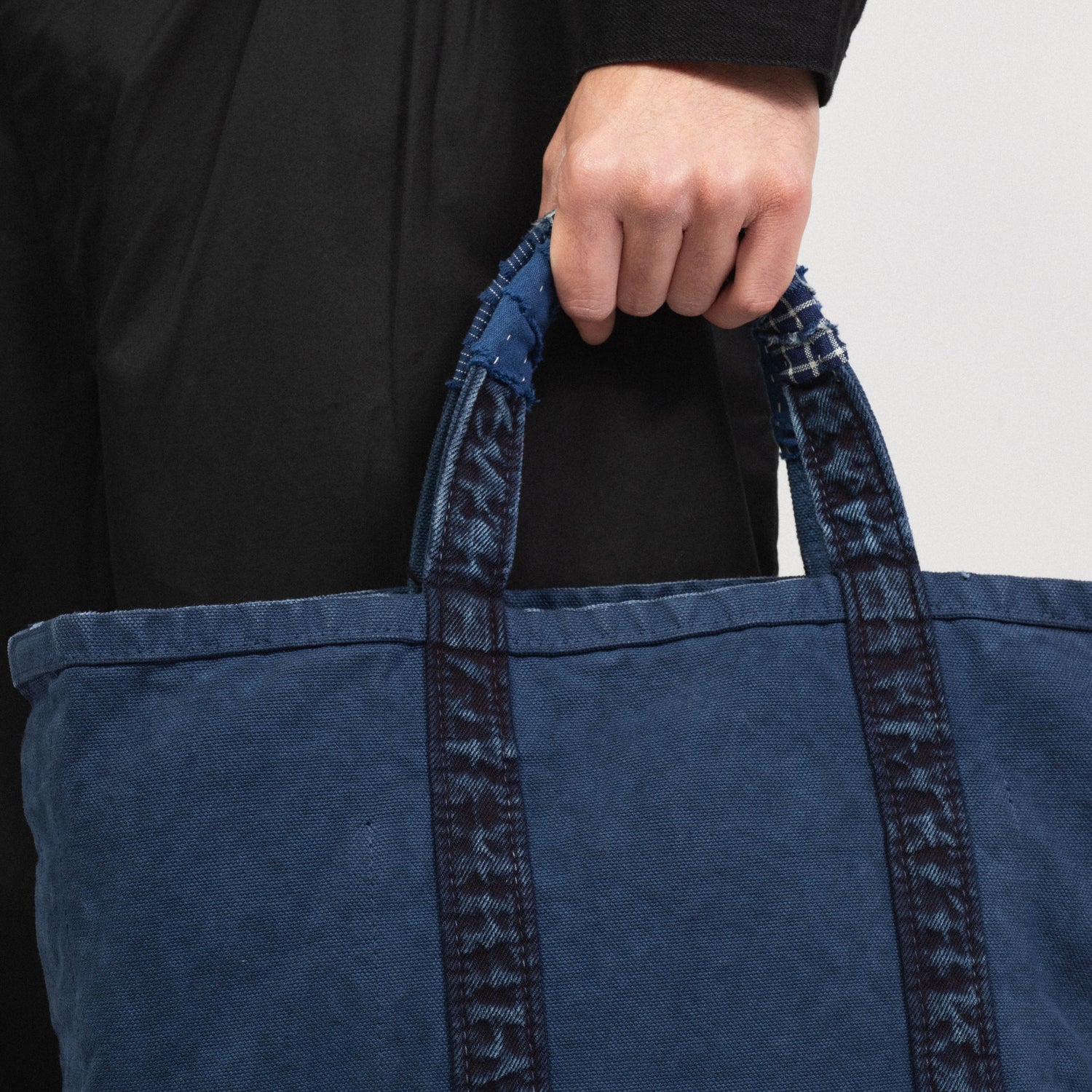 [PORTER CLASSIC] VINTAGE TRAVELER TOTE BAG CANVAS _ BLUE