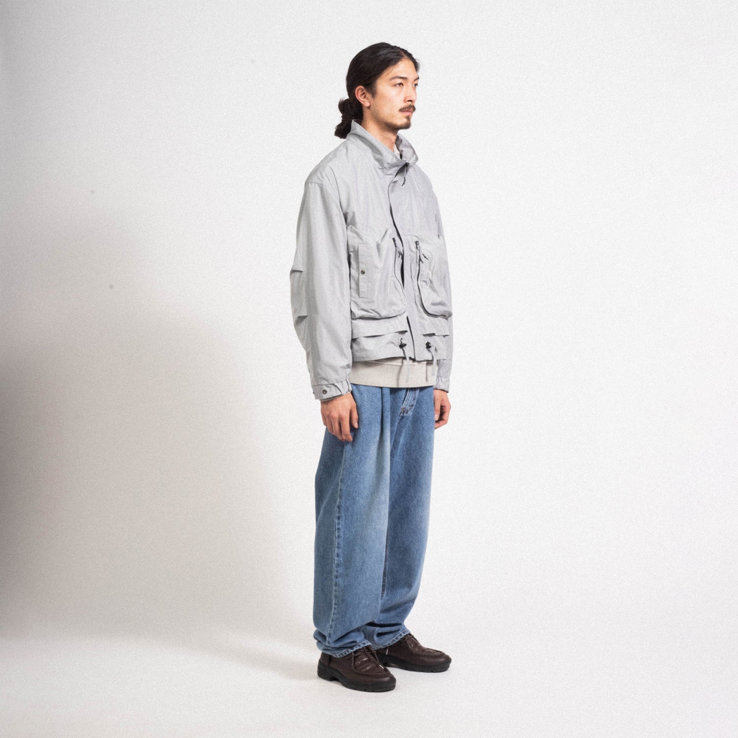 [UNAFFECTED] LAYERED BLOUSON _ L.GREY