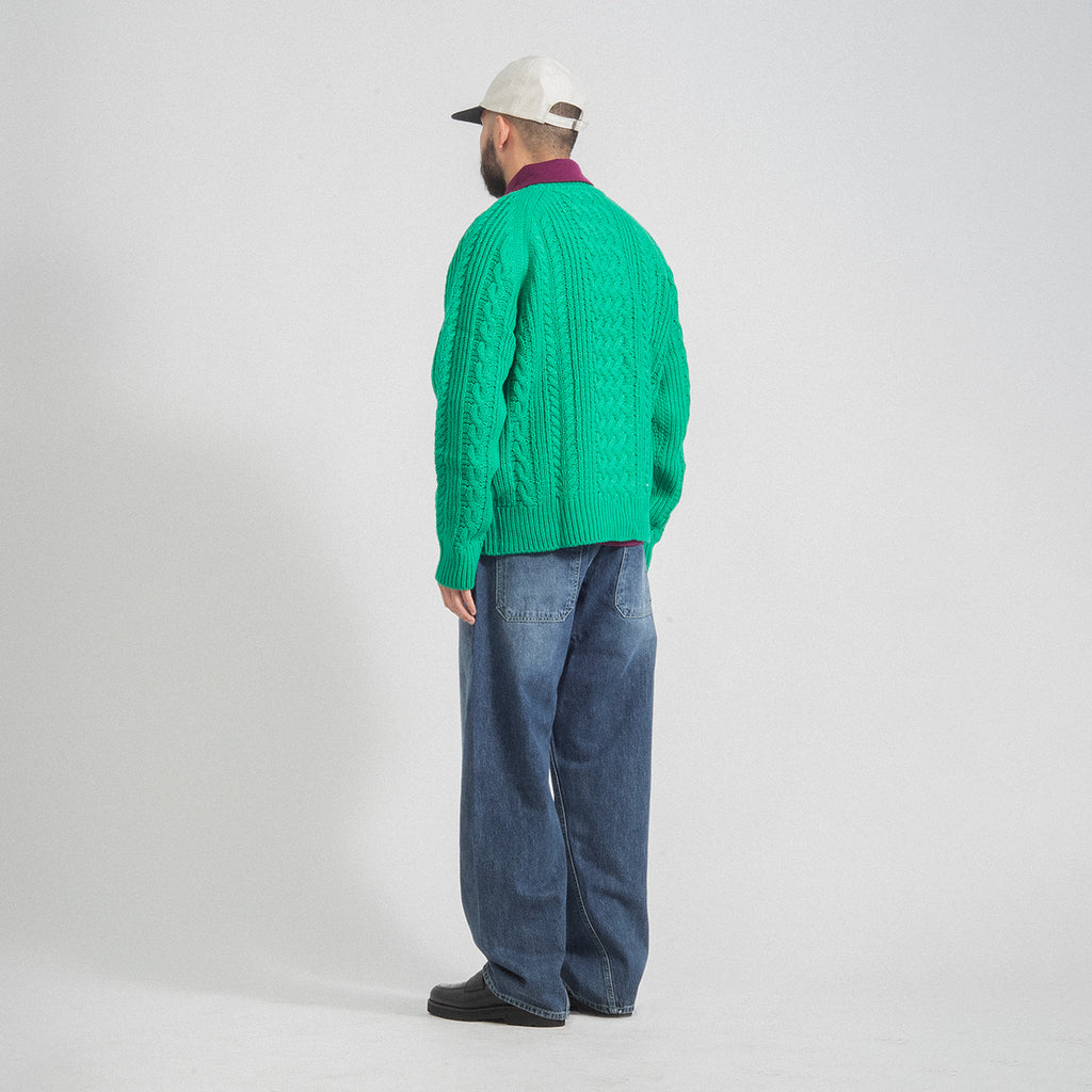 [AFTER PRAY] FISHERMAN CABLE KNIT _ GREEN
