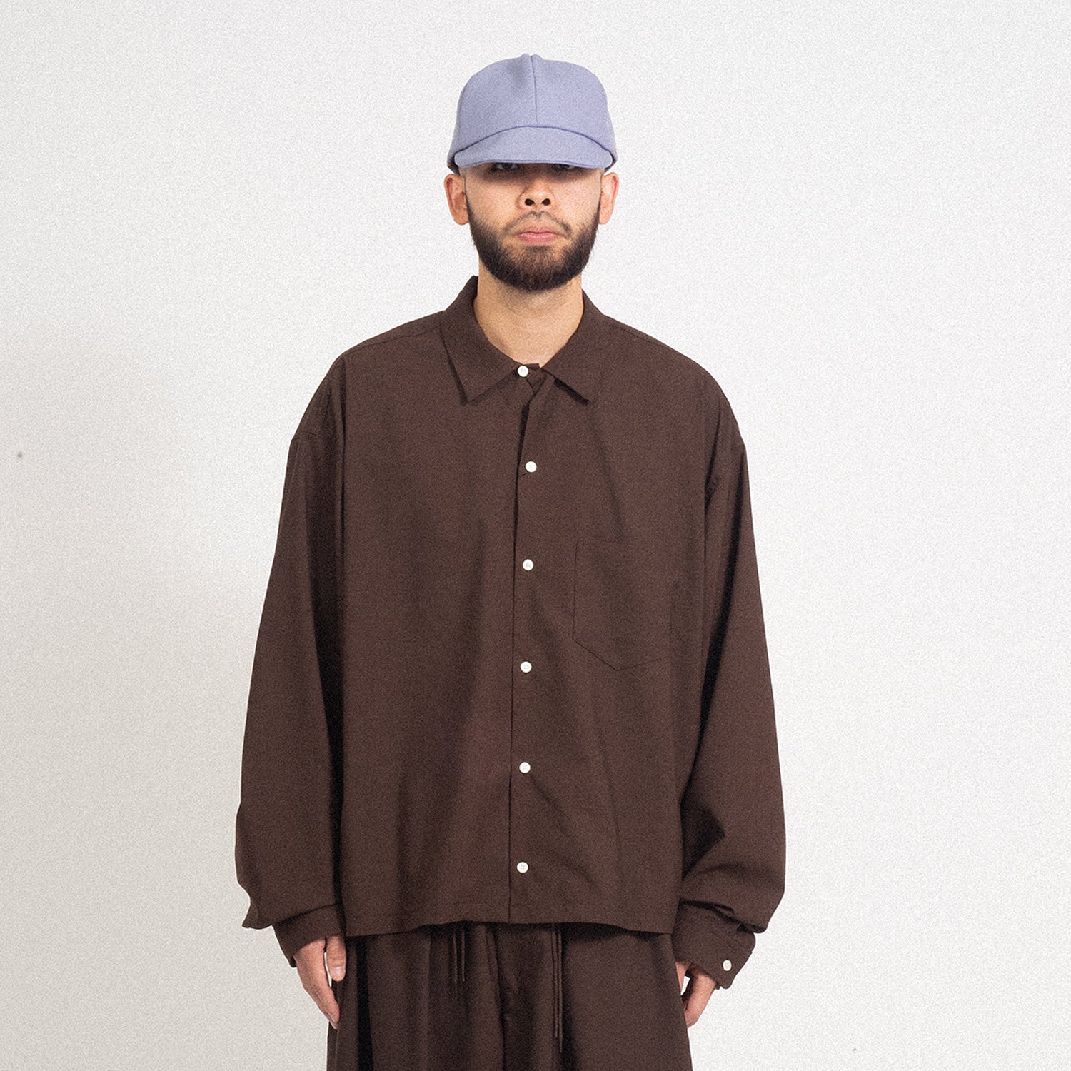 [SILLAGE] OVER SHIRT LONG SLEEVE _ BROWN