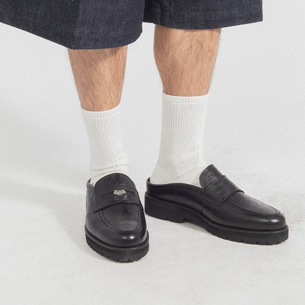 [SILLAGE] COIN LOAFER MULE _ BLACK