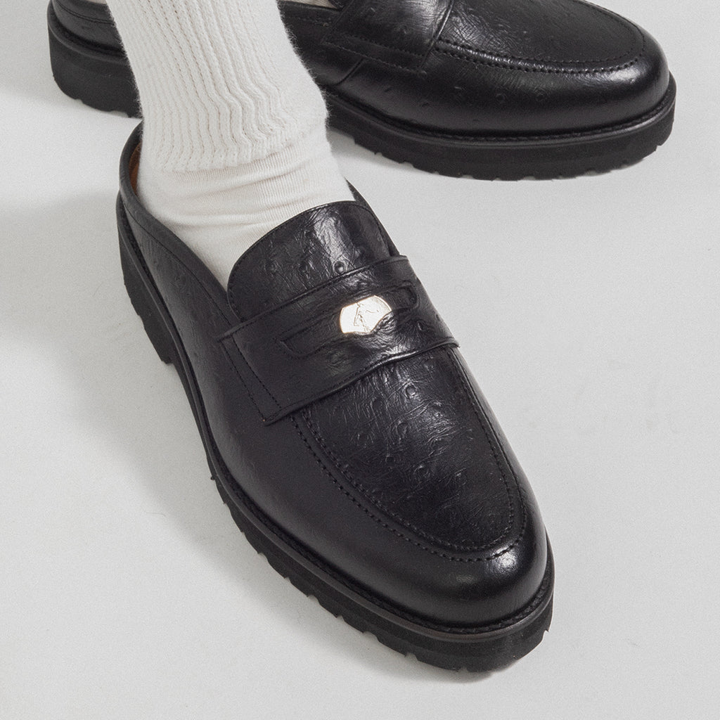 [SILLAGE] COIN LOAFER MULE _ BLACK
