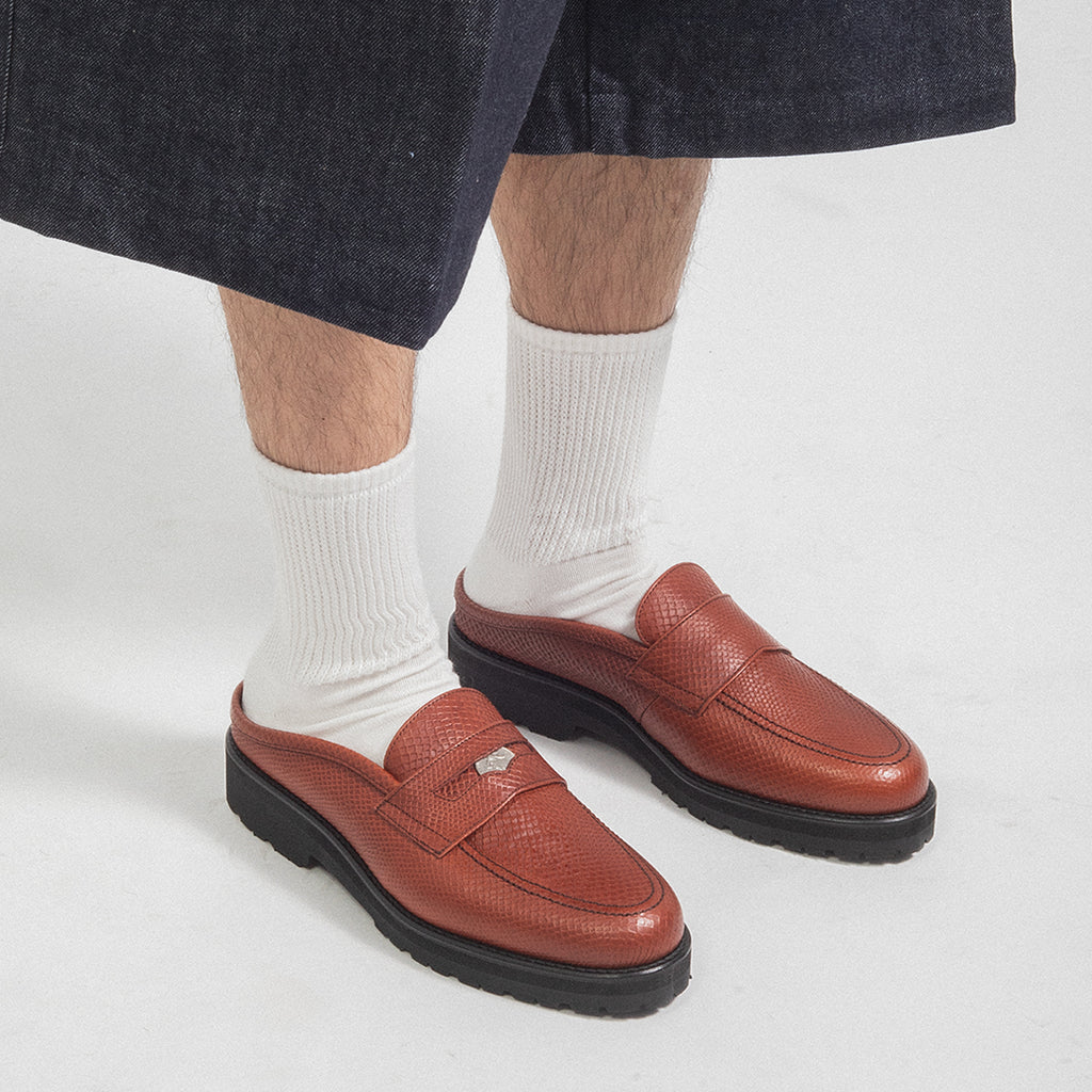 [SILLAGE] COIN LOAFER MULE _ BROWN