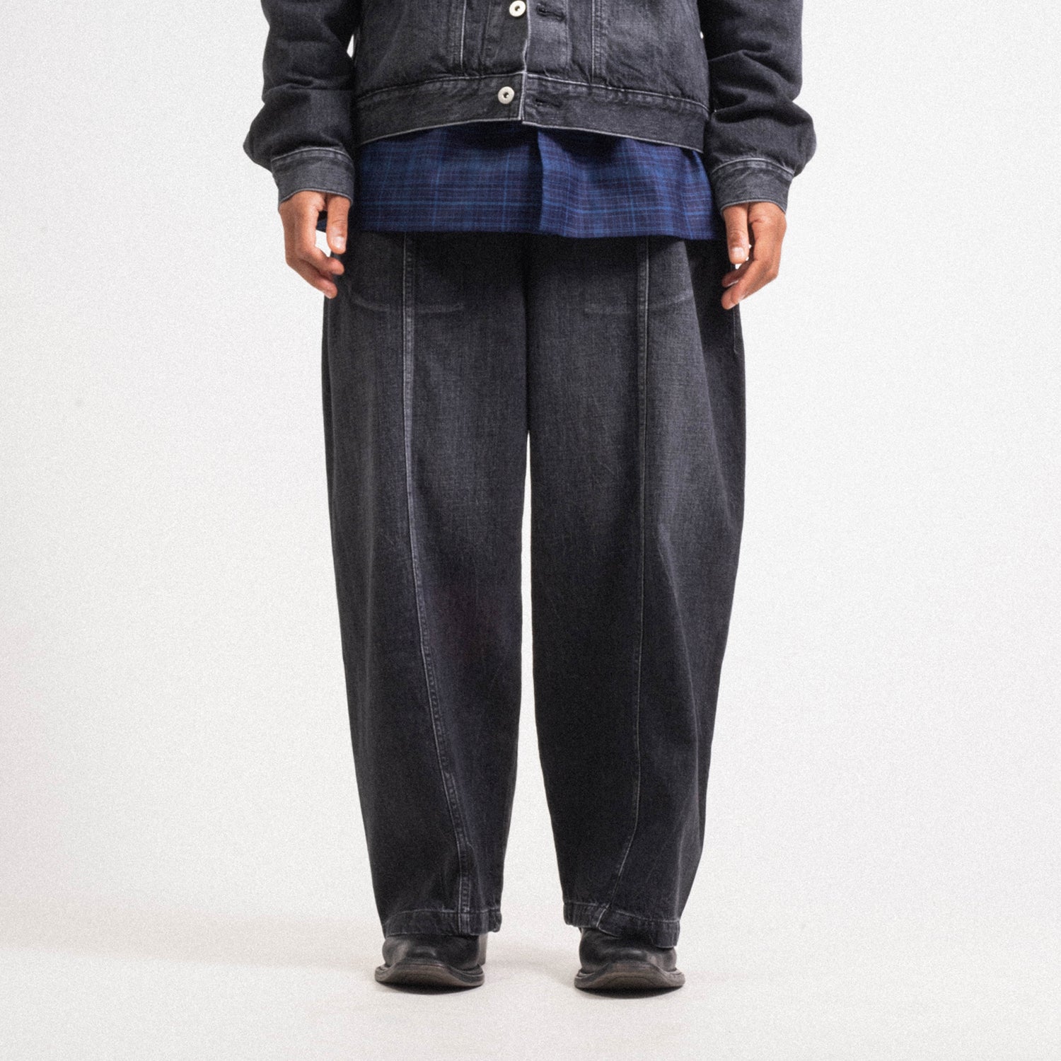 [SAGE NATION] WELT TROUSER DENIM _ BLACK WASH