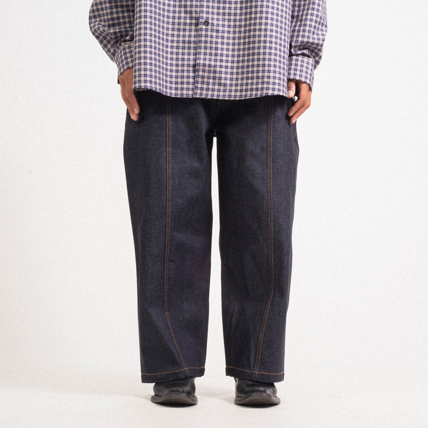 [SAGE NATION] WELT TROUSER DENIM _ RAW DENIM