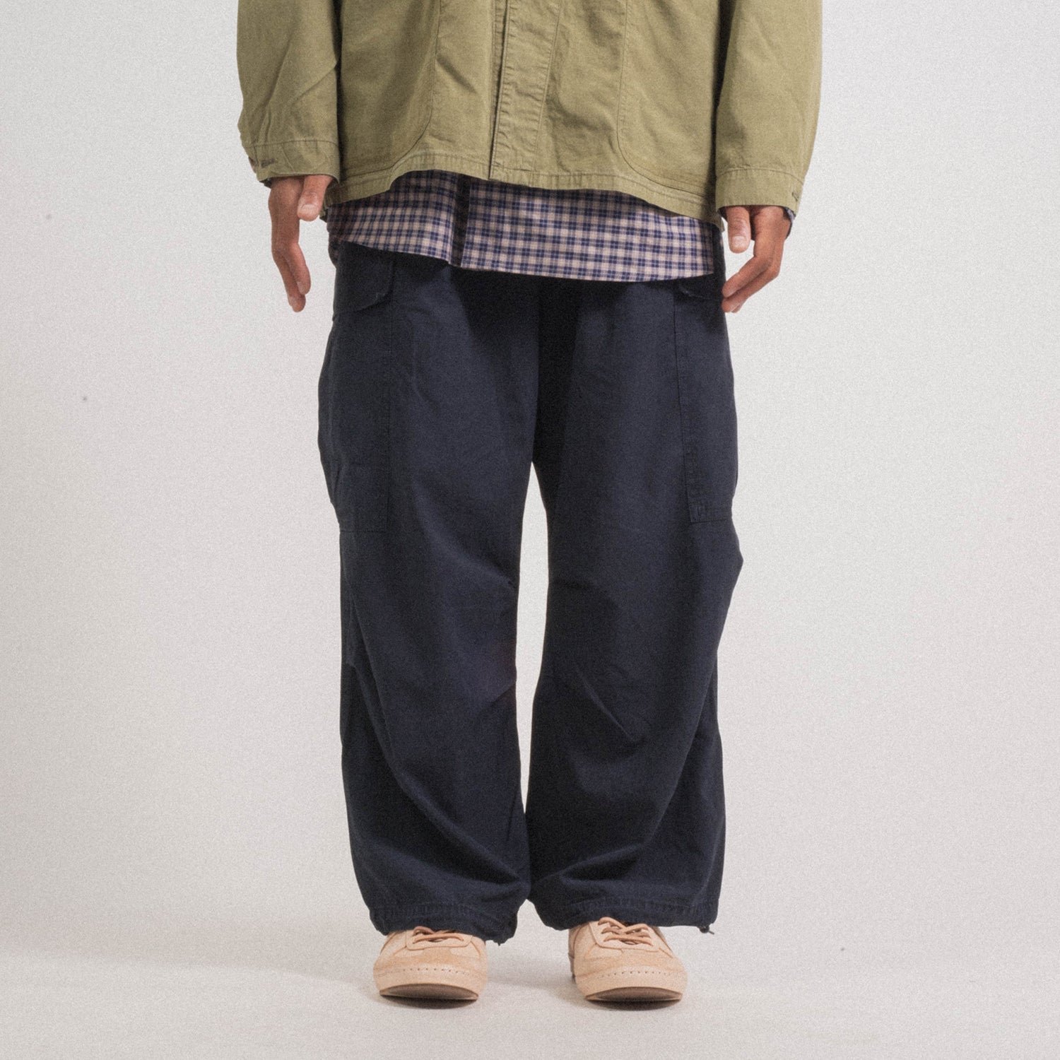 [HERILL] RIPSTOP JUNGLE FATIGUE PANTS _ NAVY