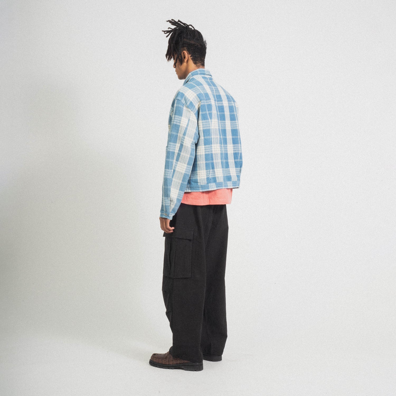 [STORY MFG] SUNDAE JACKET _ INDIGO ECRU CHECK