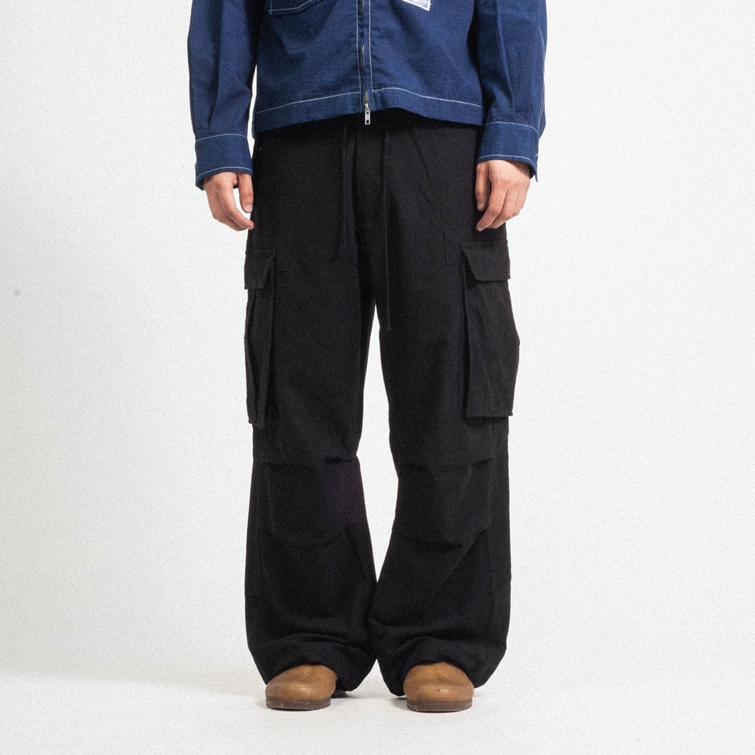 [STORY MFG] PEACE PANTS _ BLACK SLUB