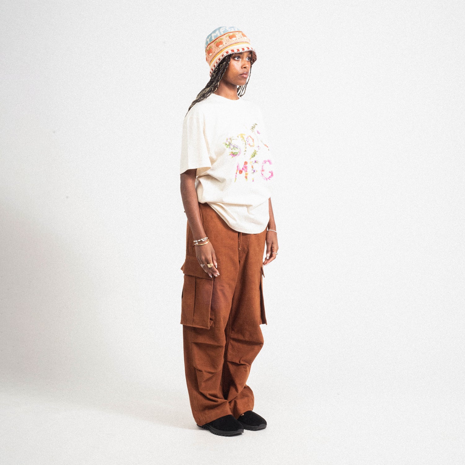 STORY MFG] PEACE PANTS _ BARK BROWN SLUB