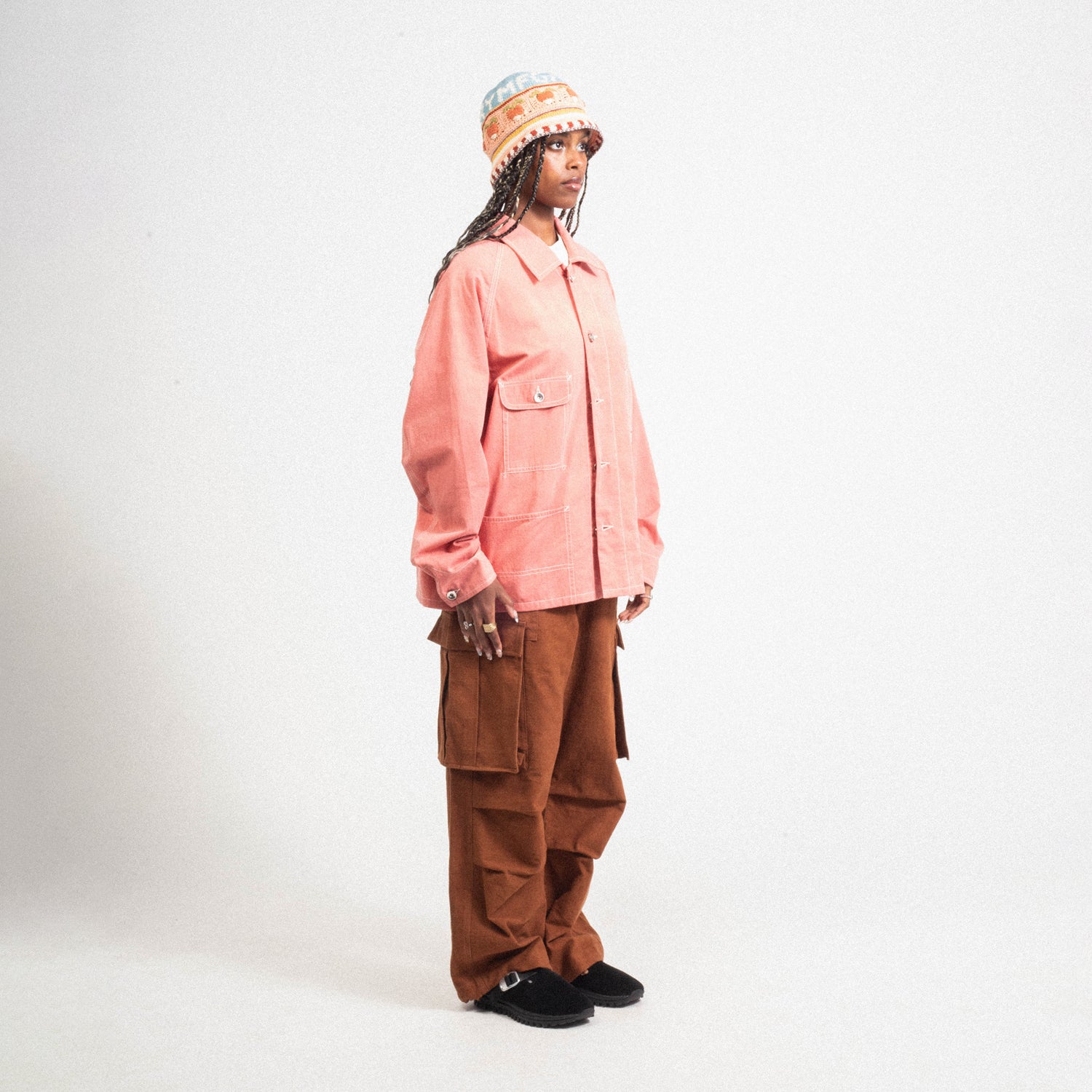 [STORY MFG] RAILROAD JACKET _ ANCIENT PINK WONKY-WEAR