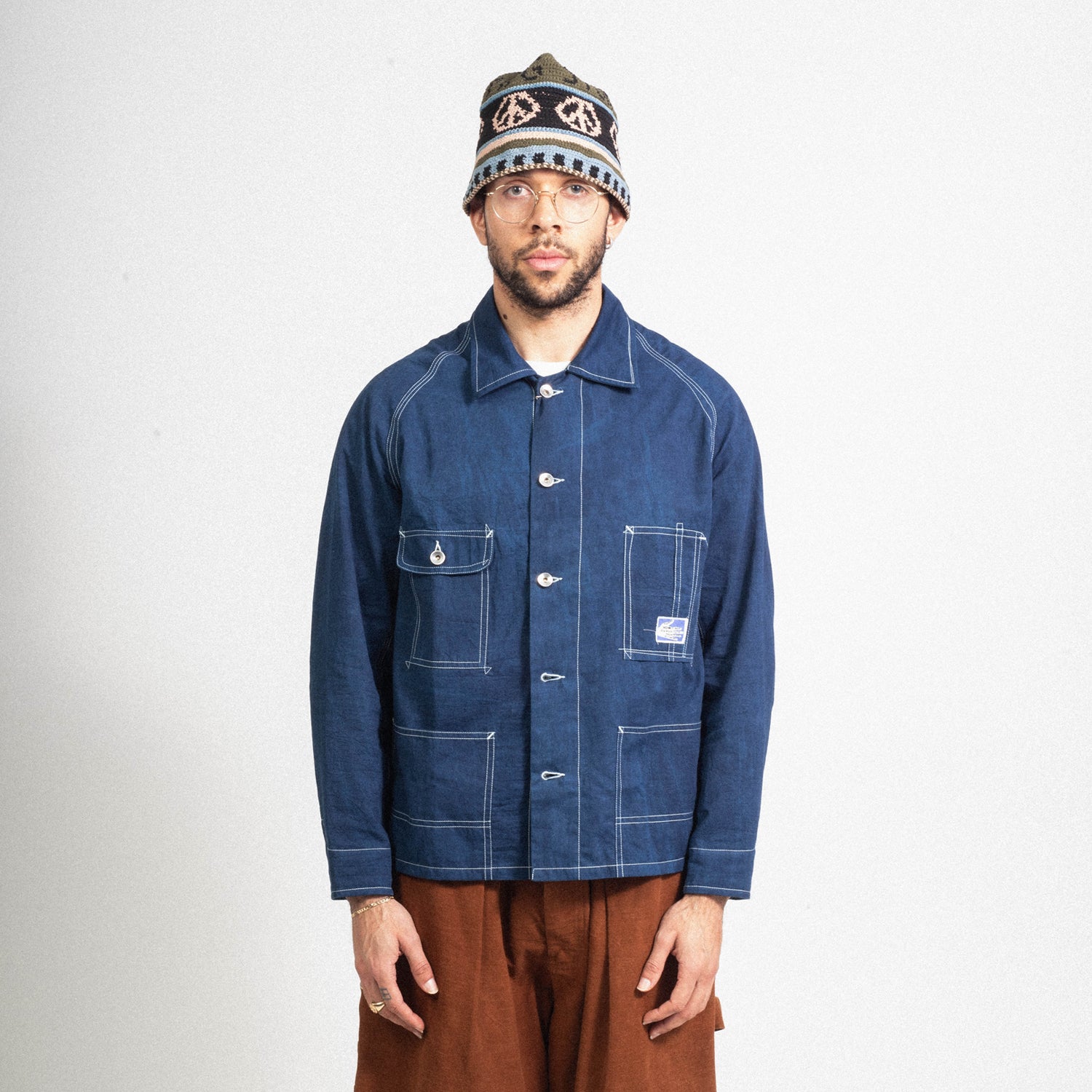 [STORY MFG] RAILROAD JACKET _ INDIGO WONKY-WEAR