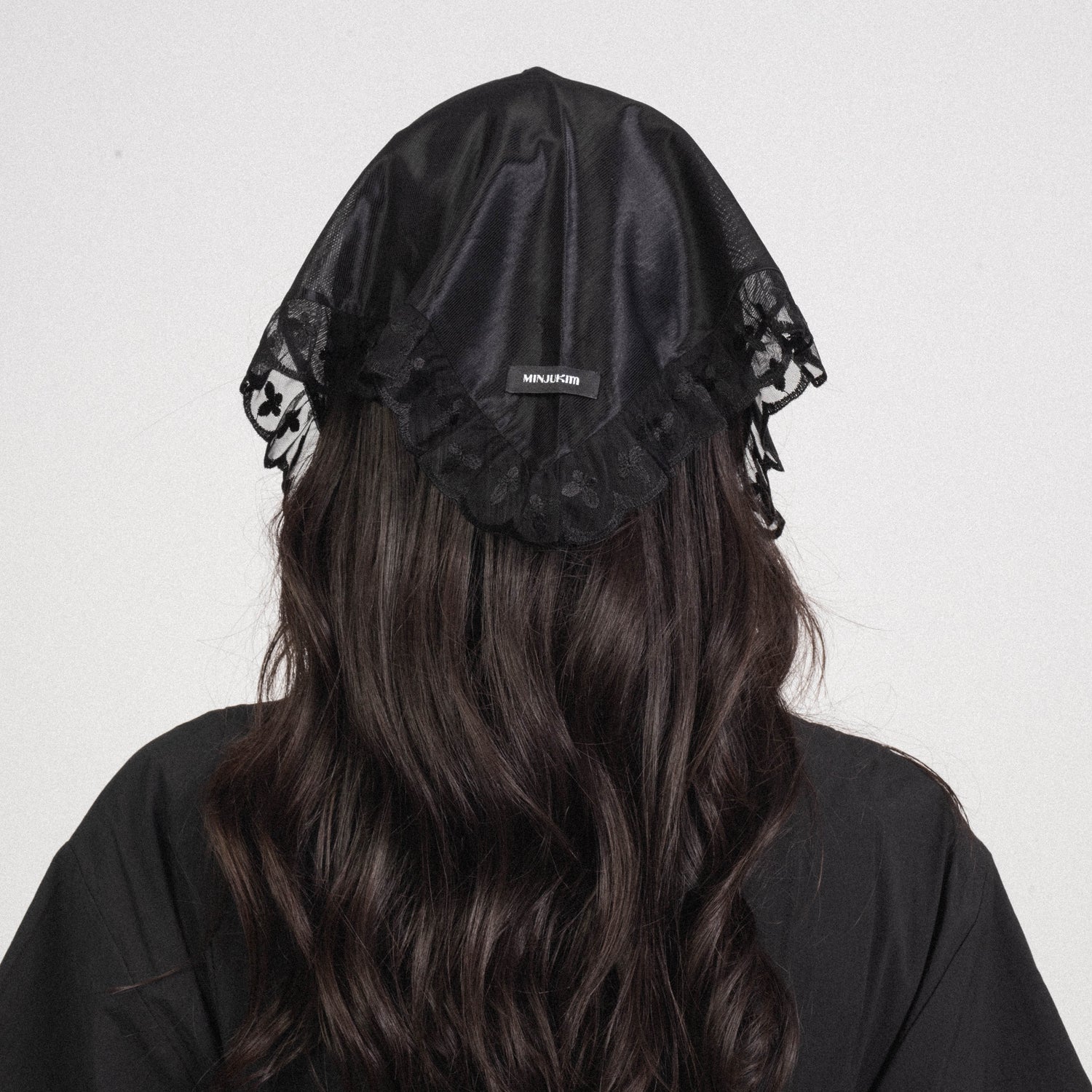 [MINJUKIM] LACE HAIR SCARF _ BLACK