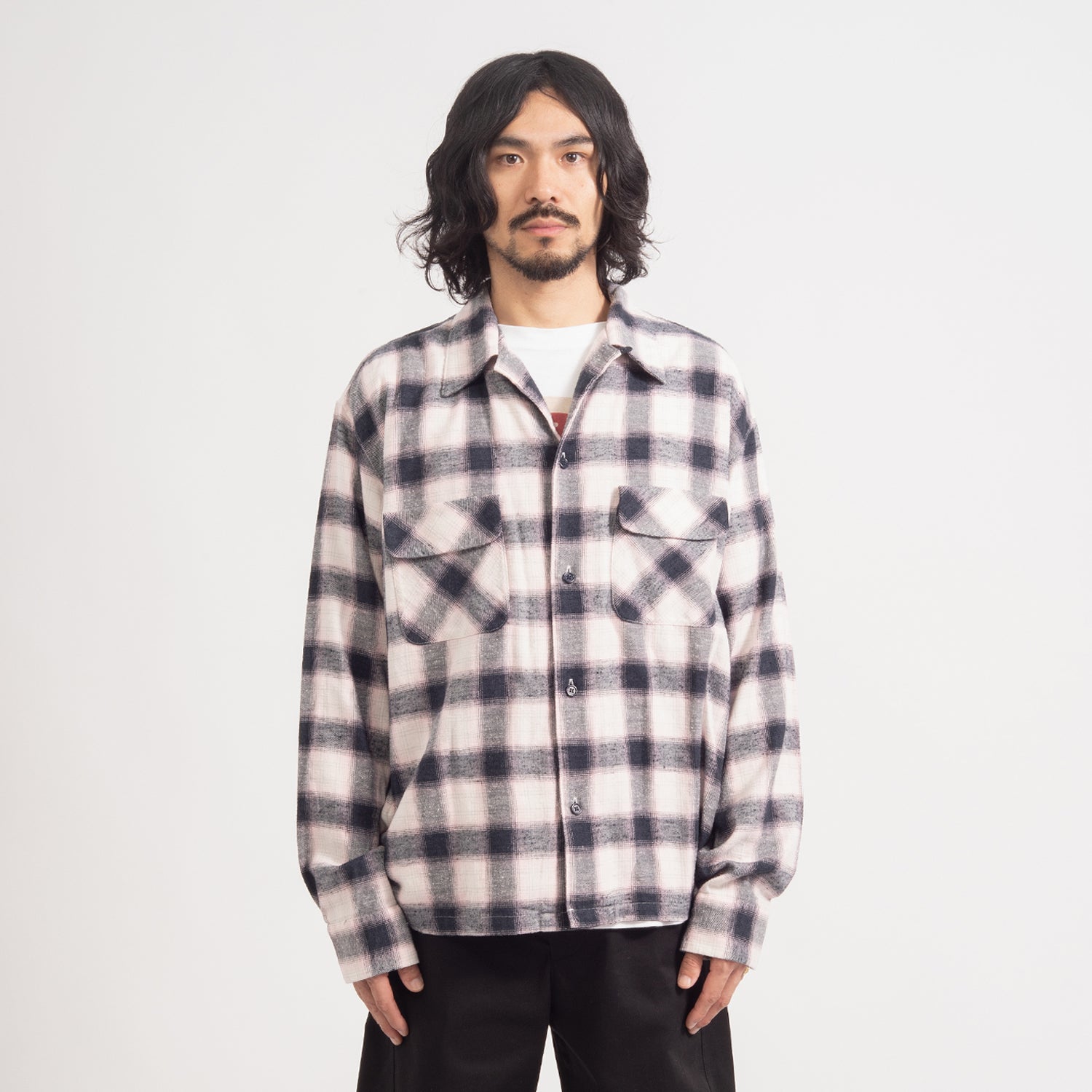 UNUSED] OMBRE CHECKED SHIRT US2338 _ PK X CHARCOAL – MAILLOT