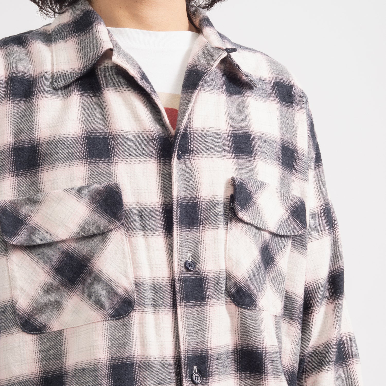 UNUSED] OMBRE CHECKED SHIRT US2338 _ PK X CHARCOAL – MAILLOT