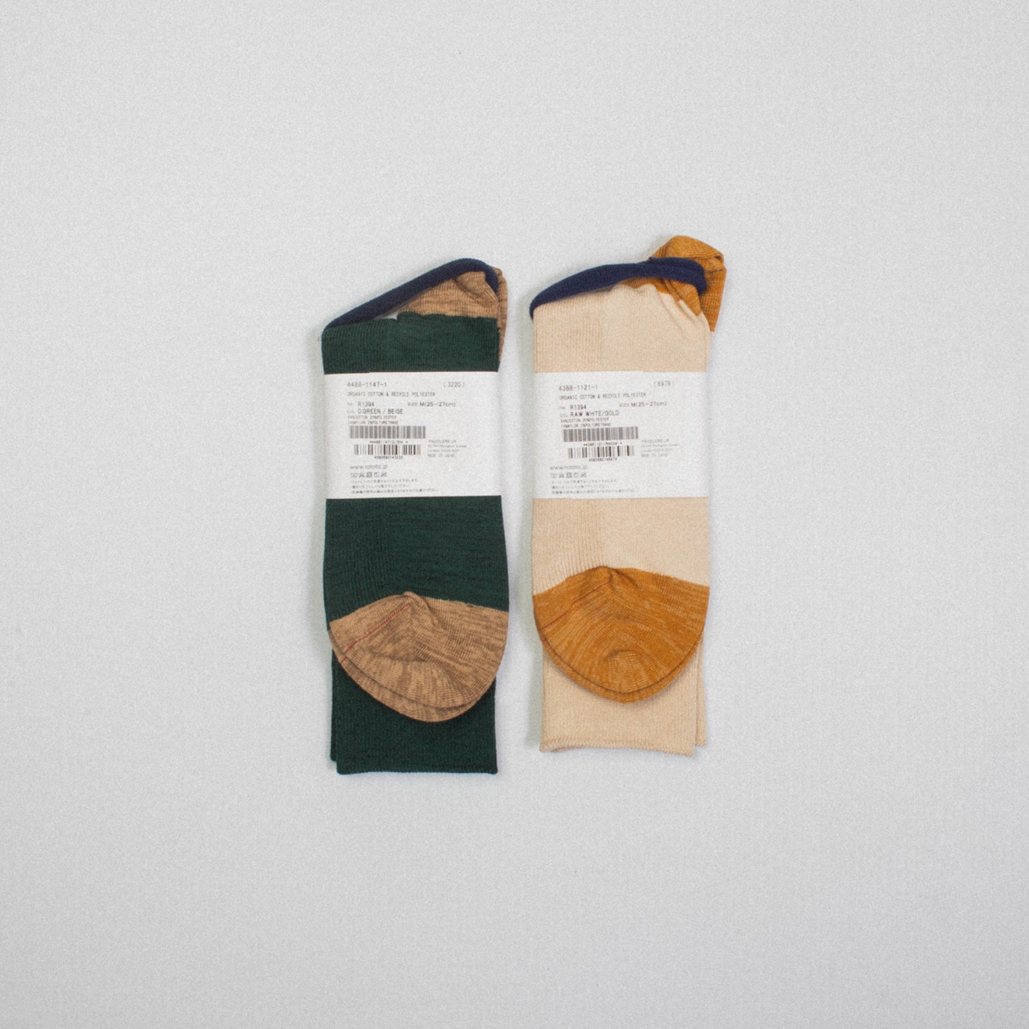 [ROTOTO] R1394 ORGANIC COTTON & RECYCLE POLYESTER MINI CREW SOCKS