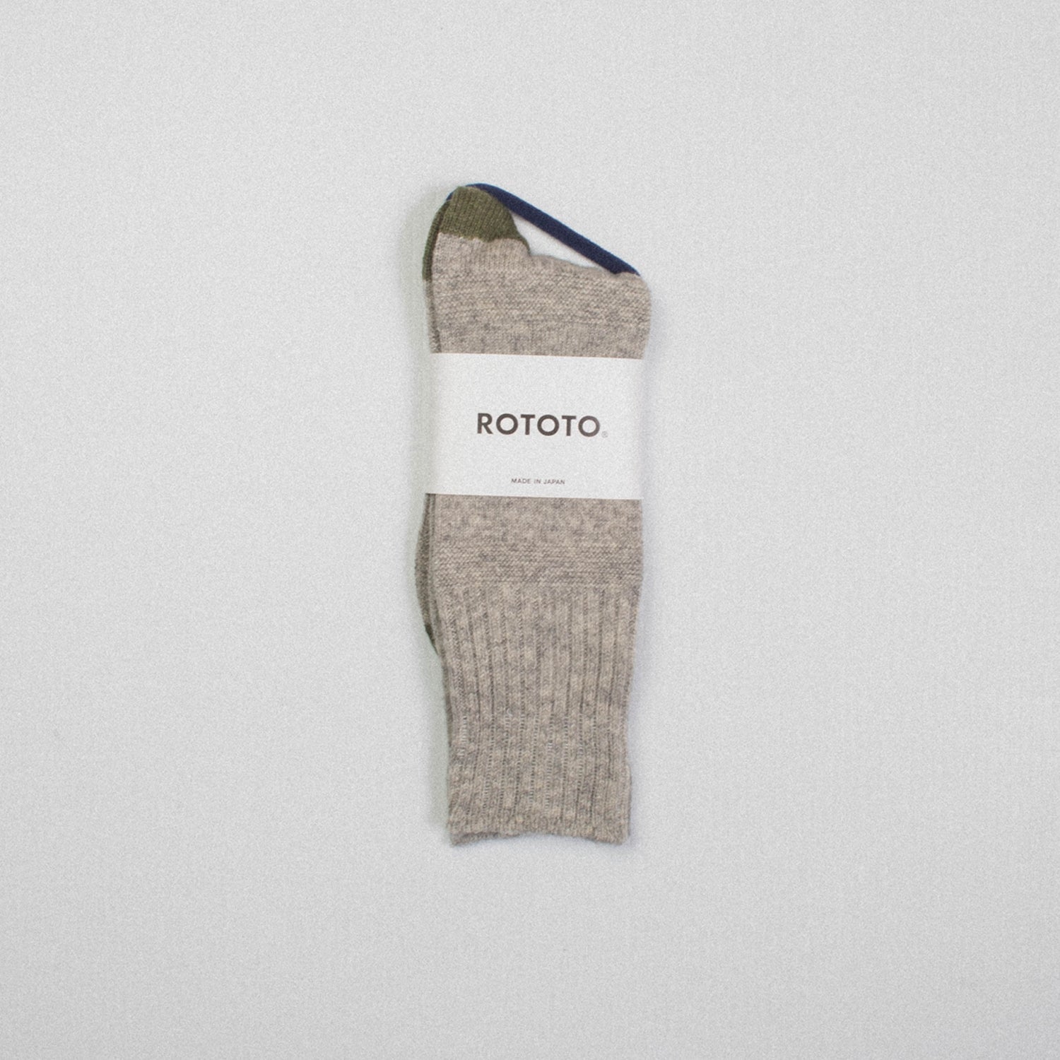 [ROTOTO] R1378 GUERNSEY PATTERN _ L.GREY/GREEN