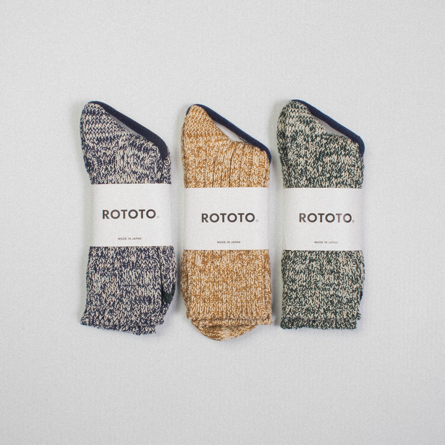 [ROTOTO] R1448 RECYCLE COTTON RIBBED CREW SOCKS _ BIV