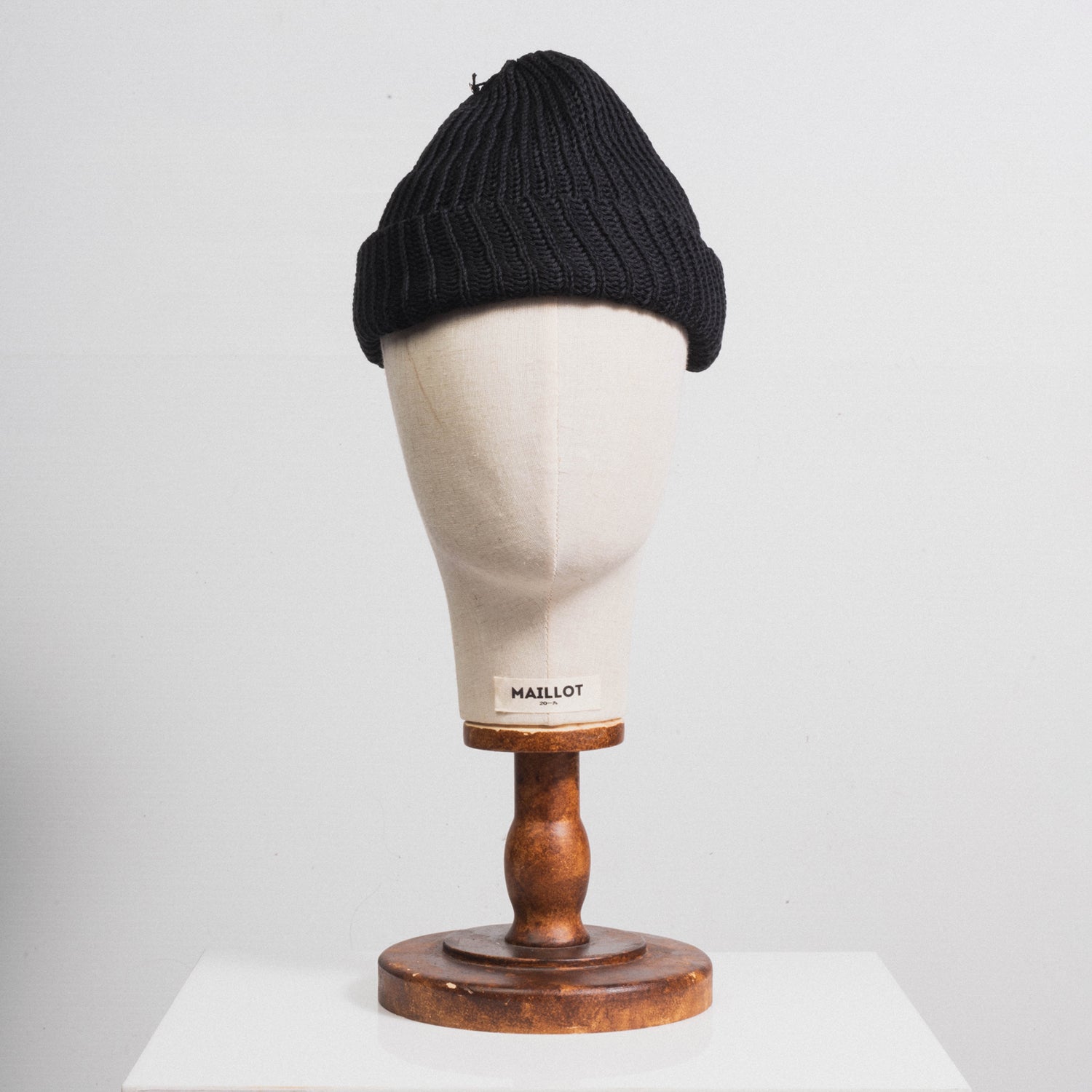 [ROTOTO] R5082 CHUNKY COTTON SHORT BEANIE _ BLACK